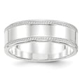 thumbnail image 1 of 7 mm Sterling Silver Design Edge Band - Size 9, 1 of 1