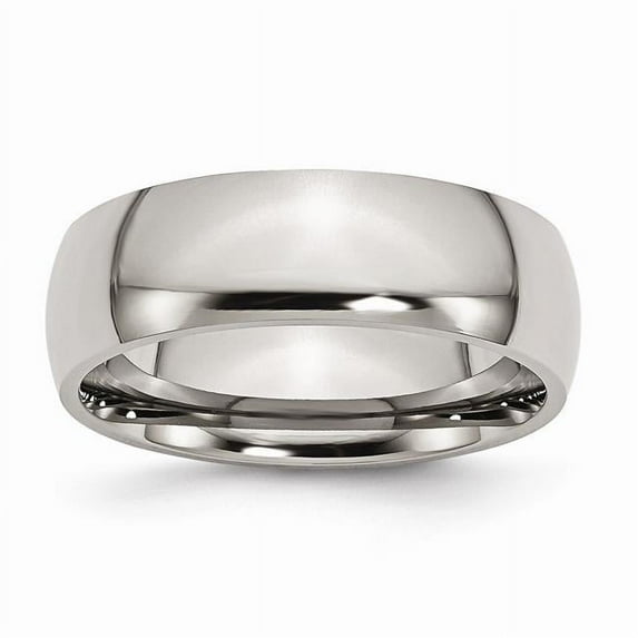 7 mm Titanium Polished Band - Size 10