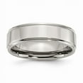 thumbnail image 1 of 7 mm Titanium Ridged Edge Polished Band, Size 10, 1 of 1