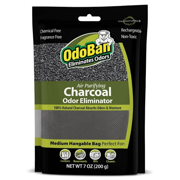 7 oz. Charcoal Odor Eliminator, Air Purifying Natural Non-Toxic Odor Remover & Moisture Absorber Bag for Car & Home