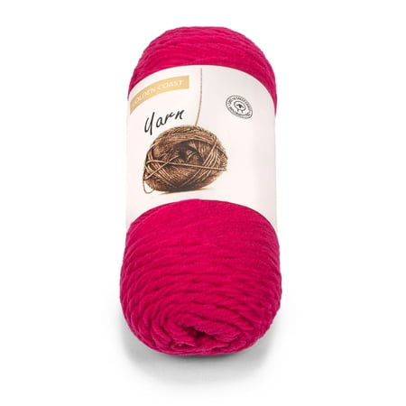 7 oz Medium Acrylic Yarn - Magenta Worsted Medium Weight Yarn 398 Yards 12 WPI