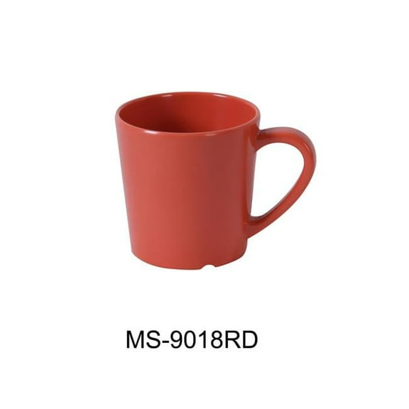 7 oz Mile Stone Melamine Coffee & Tea Mug, Orange Red - 3 x 3 in. - Pack of 48