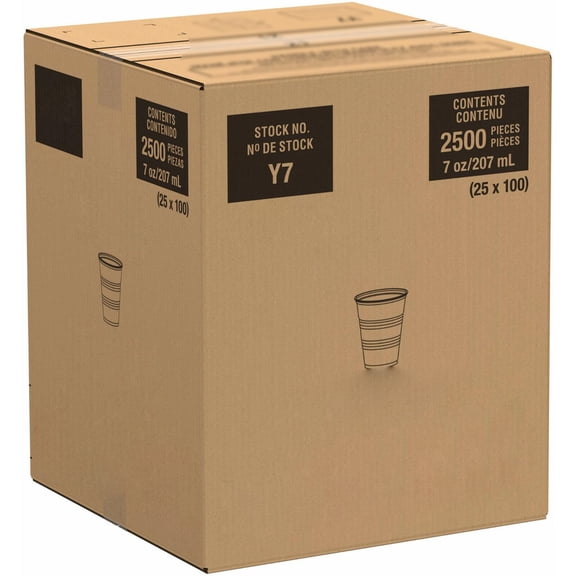 7 oz Translucent Plastic Cold Cups, 2500/Case Disposable Drinkware, Perfect for Restaurants, Trucks, Catering Services, Home Gatherings, Picnics, Clear