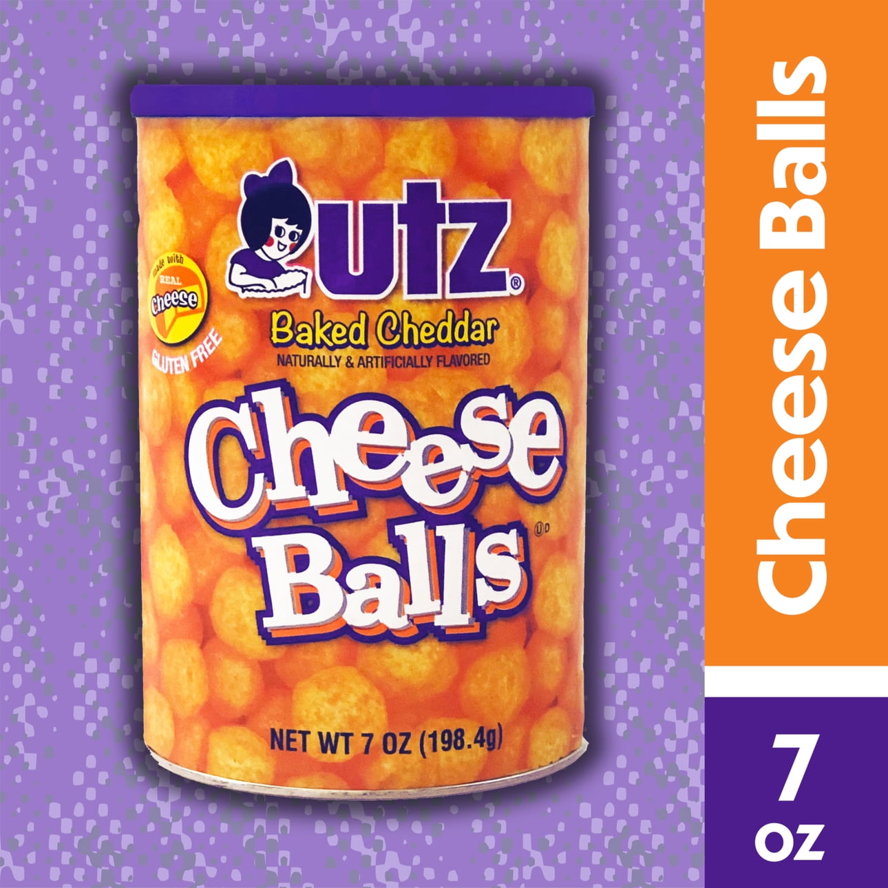 7 oz Utz Cheddar Cheese Balls Cannister