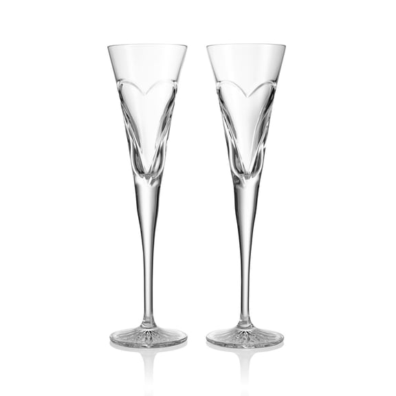7 oz Waterford Wishes Love Toasting Flute, Set of 2