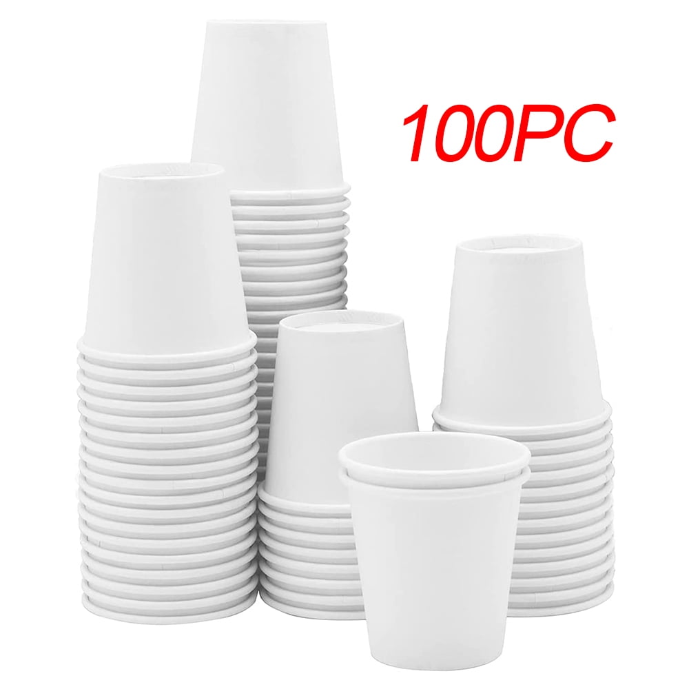 [500 Pack - 3 oz.] White Plastic Cups, Small Disposable Bathroom, Mouthwash  Polypropylene Cups…