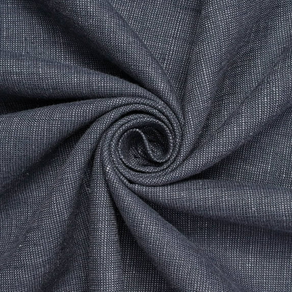 7 oz Yarn Dyed Two-Tone Linen Hypoallergenic 60” Fabric By The Yard - Navy Blue / Lilac (5 Yards)