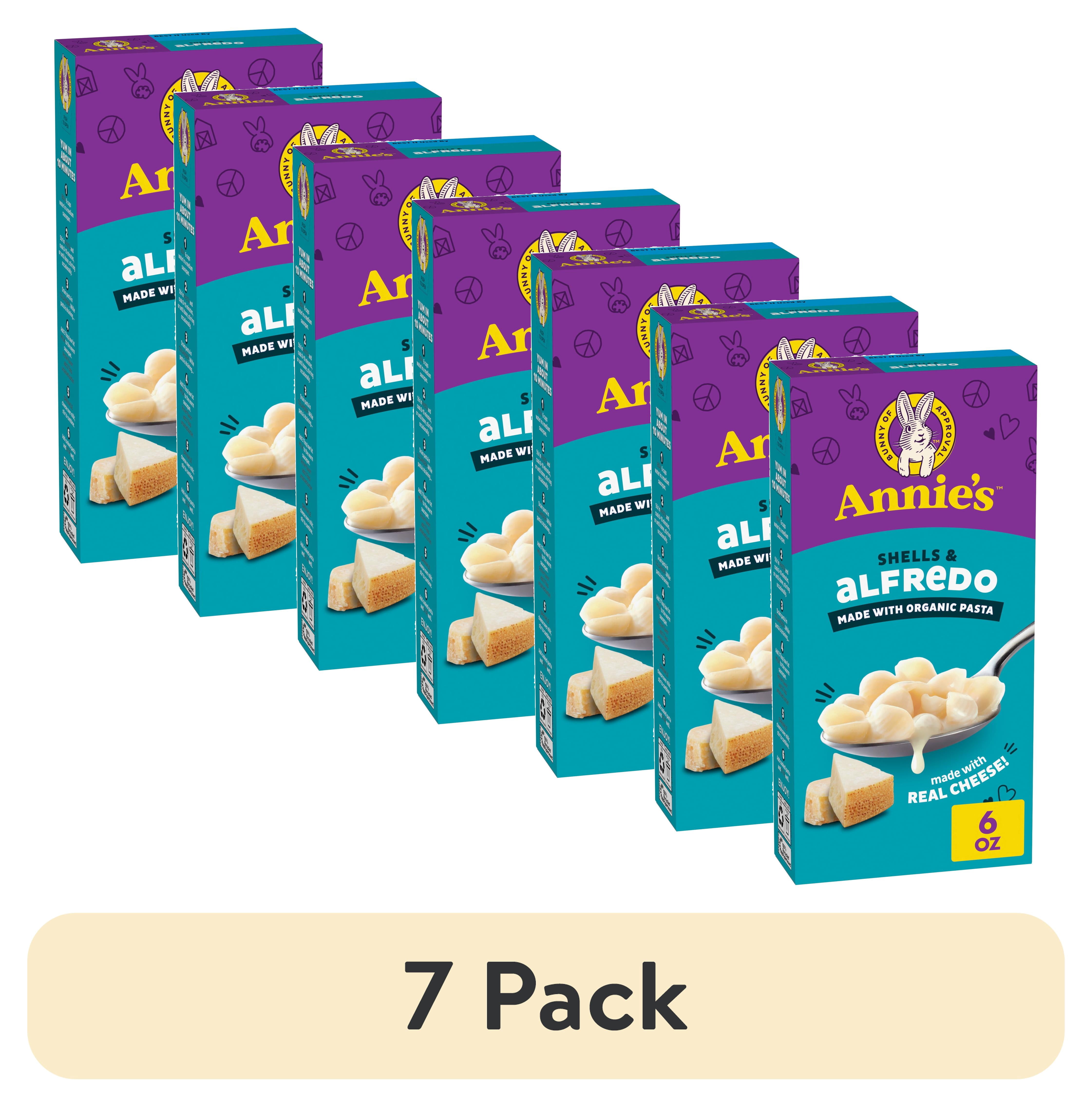 (7 pack) Annie's Shells and Alfredo, Made with Real Cheese and Organic Pasta, 6 oz