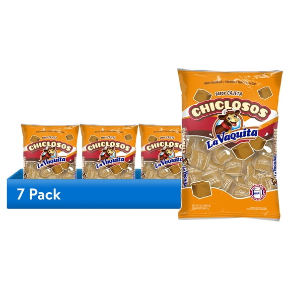 (7 pack) Canel's La Vaquita Chiclosos Soft Caramel Candy Made with Real Milk, 12 oz Bag