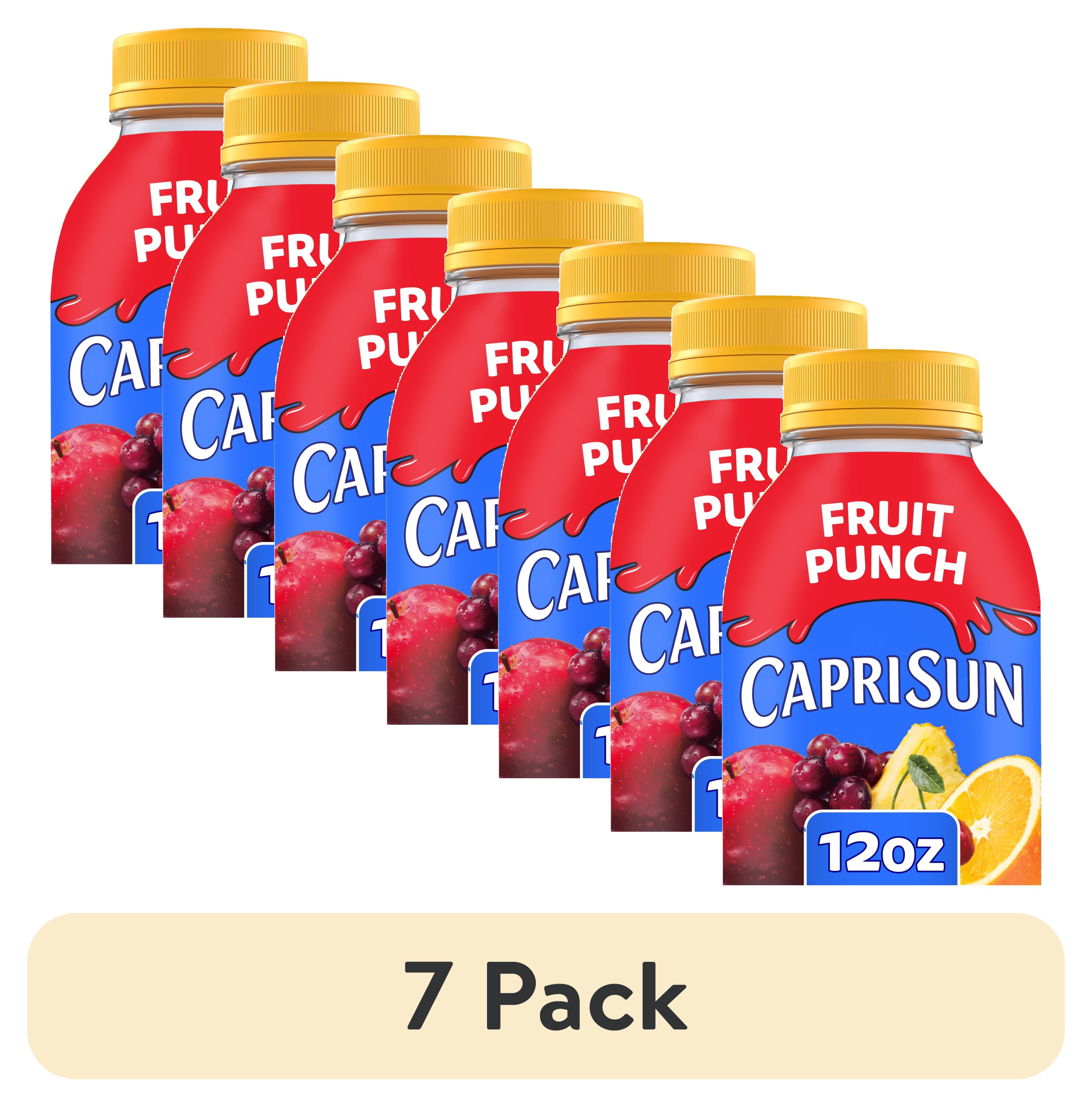 (7 pack) Capri Sun Fruit Punch Flavored Juice Drink Blend with other natural flavor, 12 oz Bottle