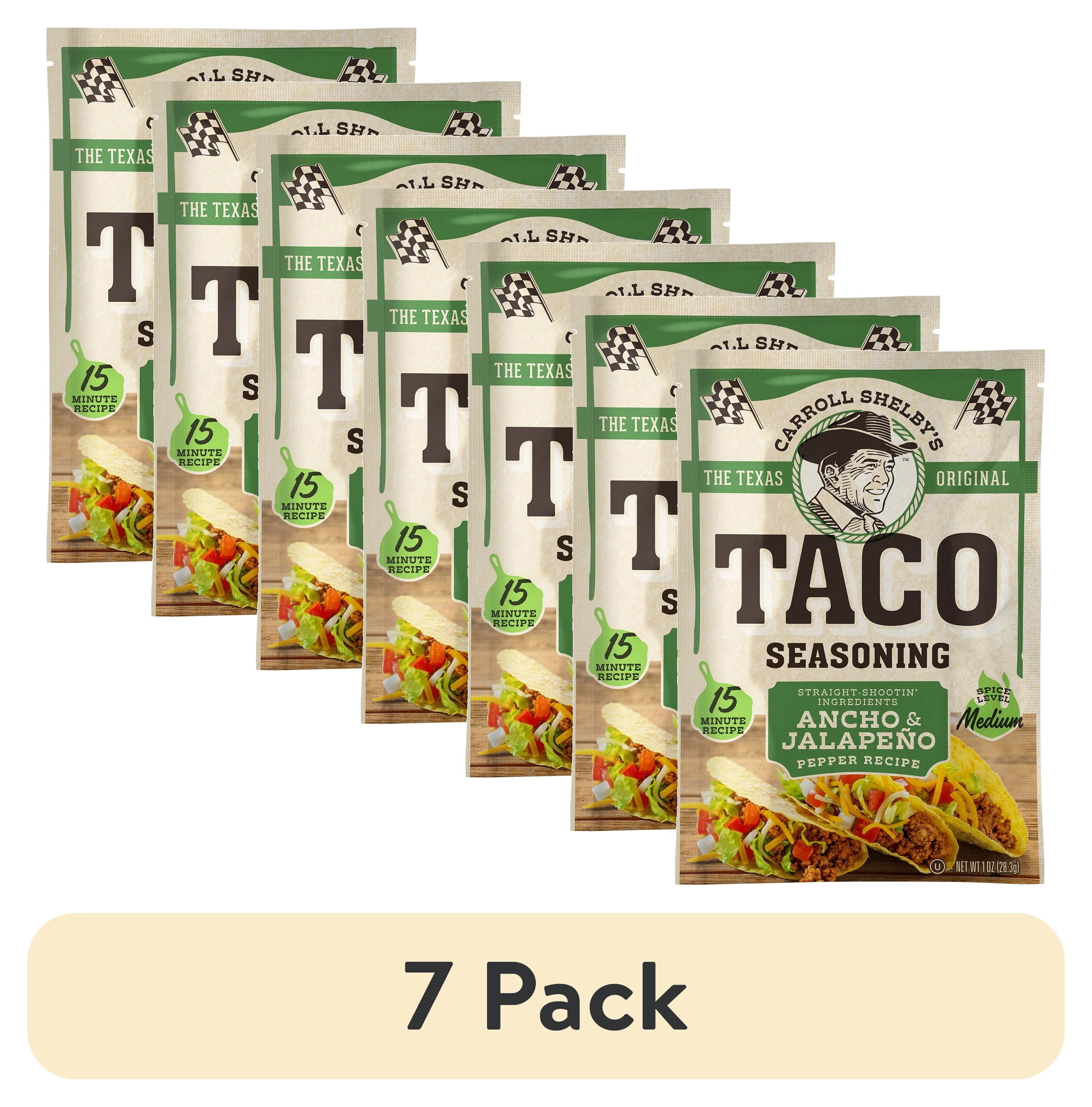 (7 pack) Carroll Shelby's Taco Seasoning Mix, 1 oz
