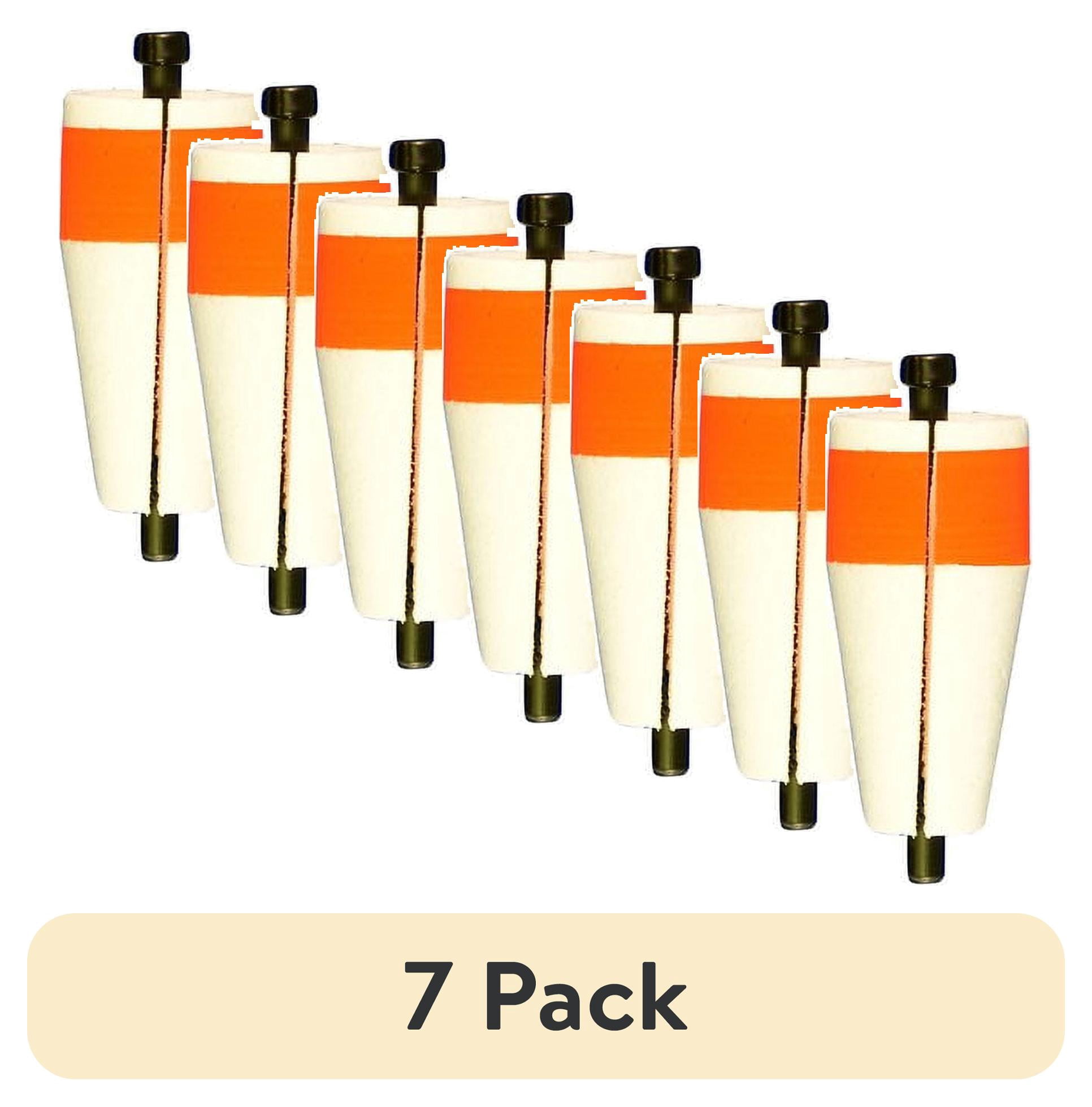 (7 pack) Comal Unweighted Slotted Popping Fishing Float, Red/White, 3-inch