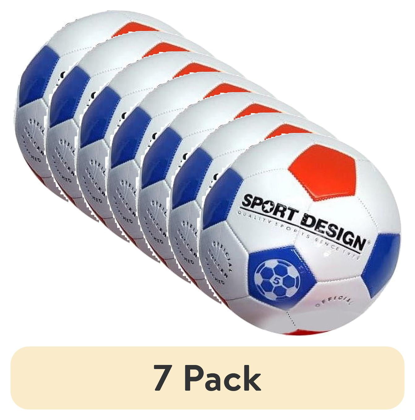 (7 pack) Drybranch Soccer Ball, Size 5, Blue, Orange and Pink