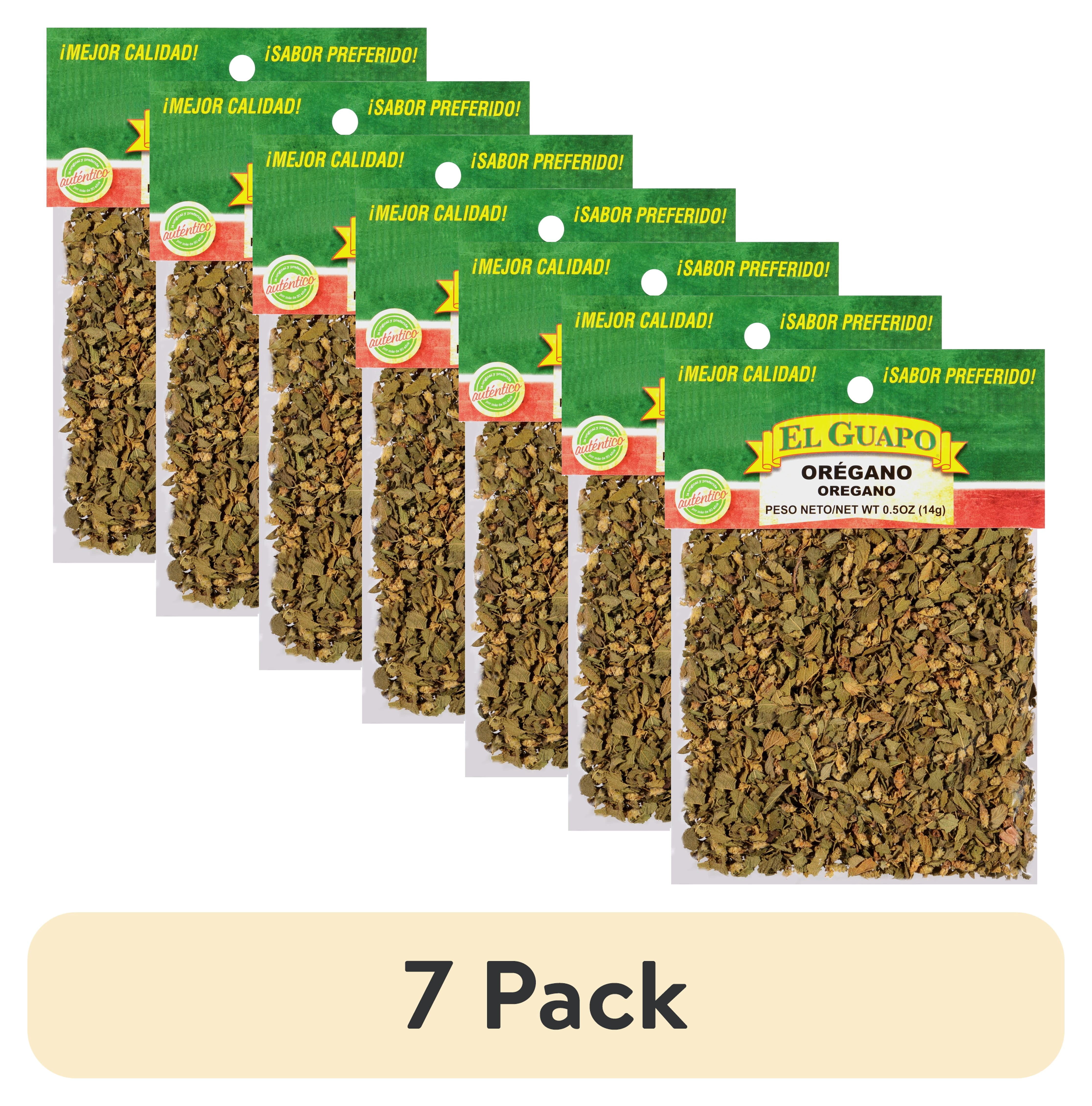 (7 pack) El Guapo No Artificial Flavors Whole Oregano Oregano Mexican Whole, 0.5 oz Bag