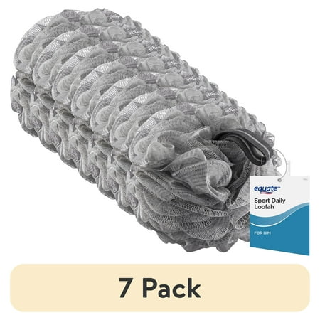 (7 pack) Equate Men's Sport Daily Loofah, Color May Vary
