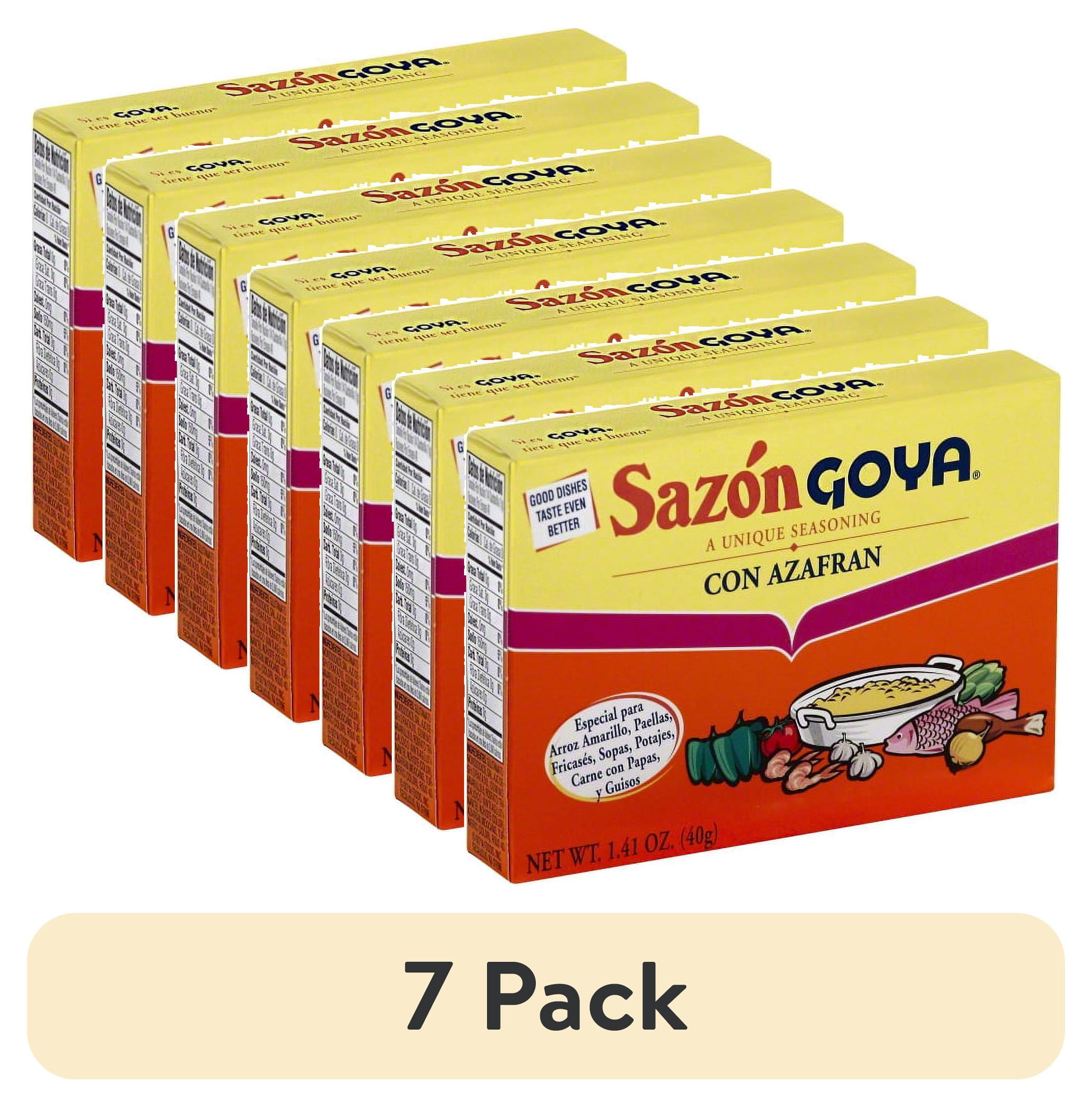 (7 pack) GOYA Sazon with Azafran Seasoning Mix, 8 Packets, 1.41 oz Box