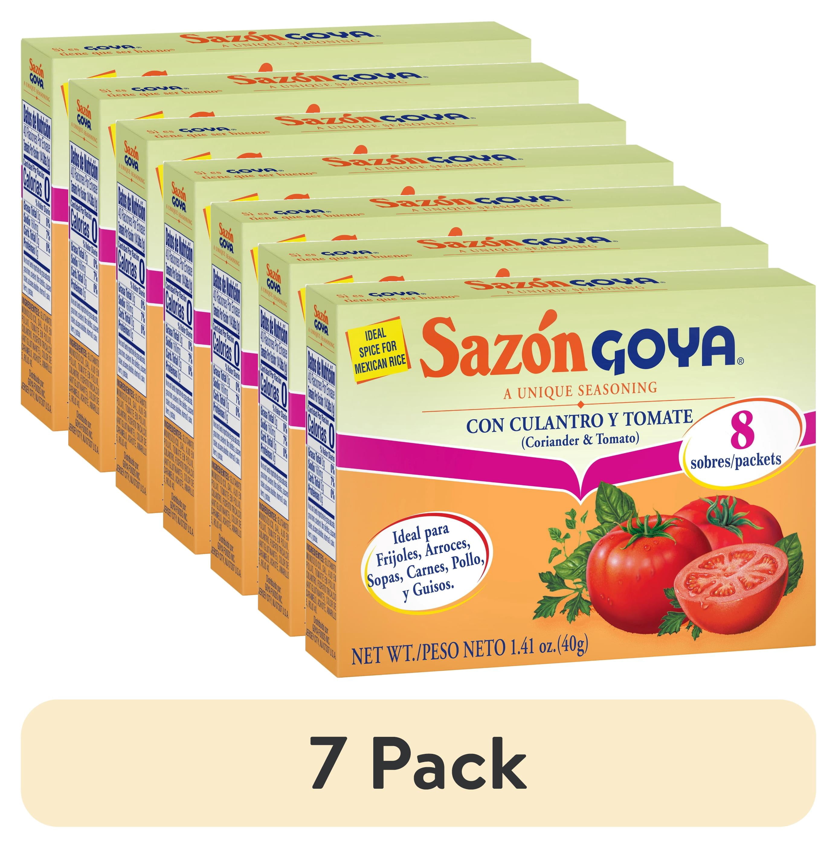 (7 pack) GOYA Sazon with Cilantro & Tomato, 1.41 oz