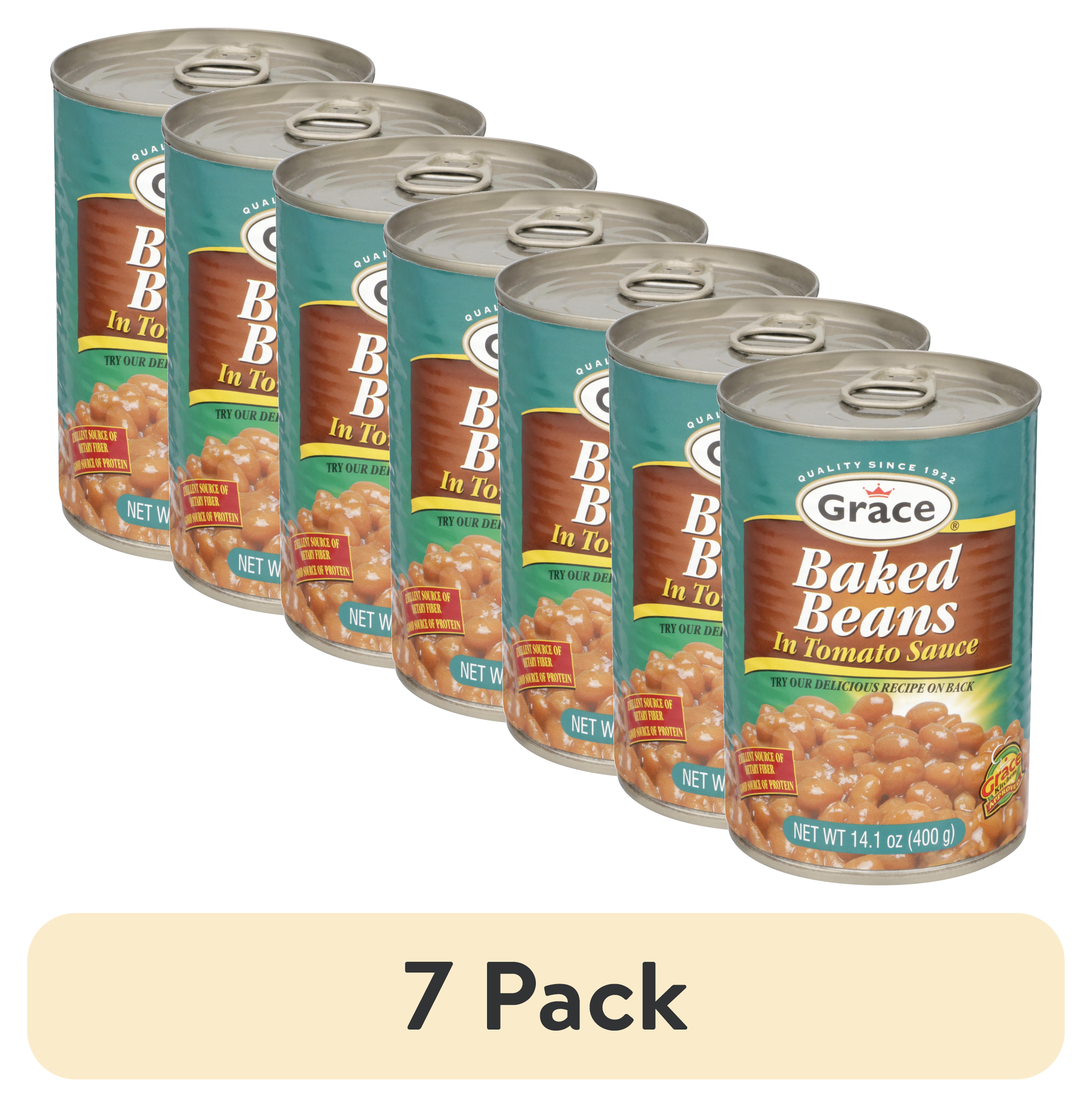 (7 pack) Grace Baked Beans 14 oz Can - Delicious and Protein-Rich