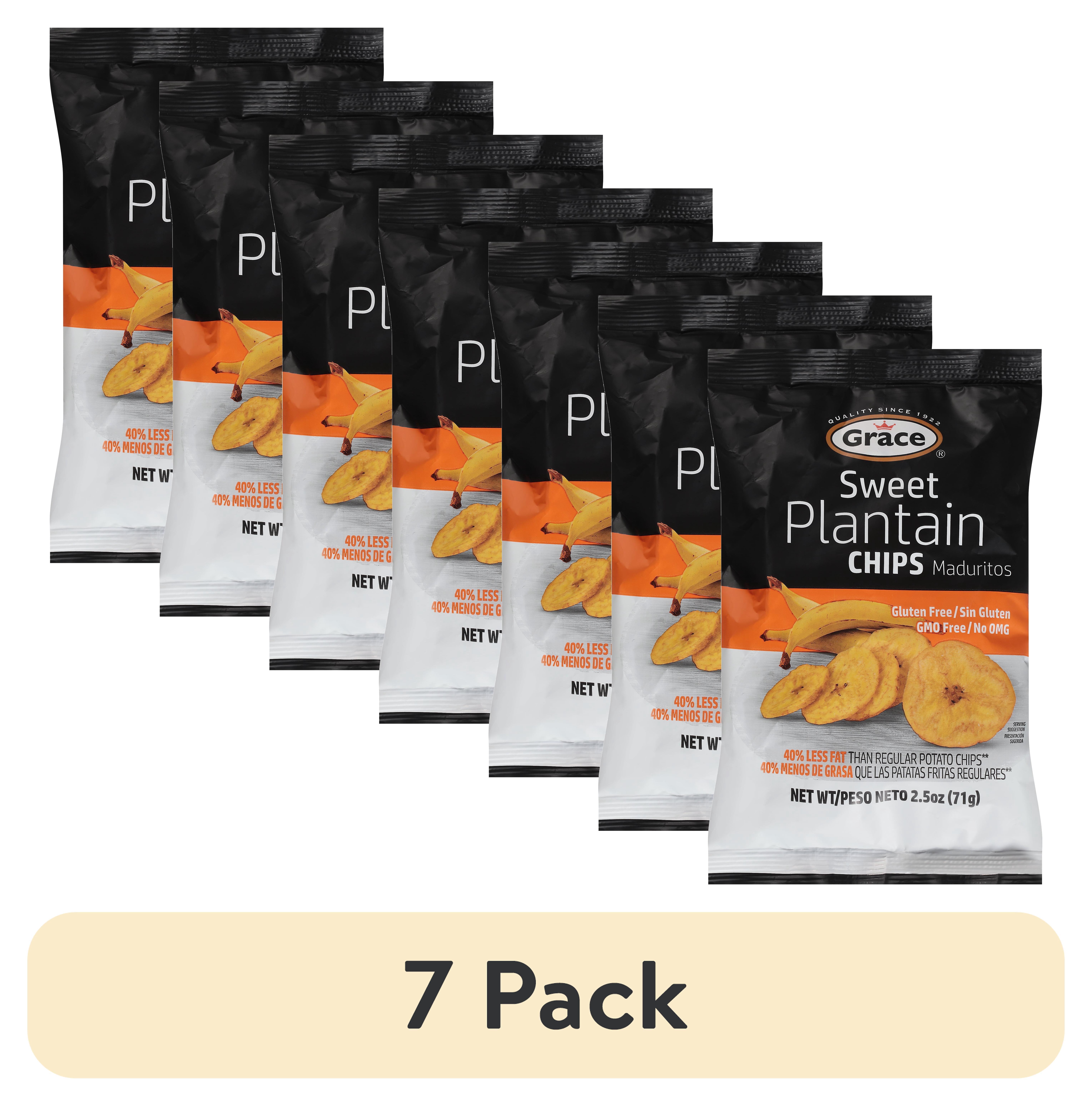 (7 pack) Grace Sweet Plantain Chips, (Maduritos) 2.5 oz