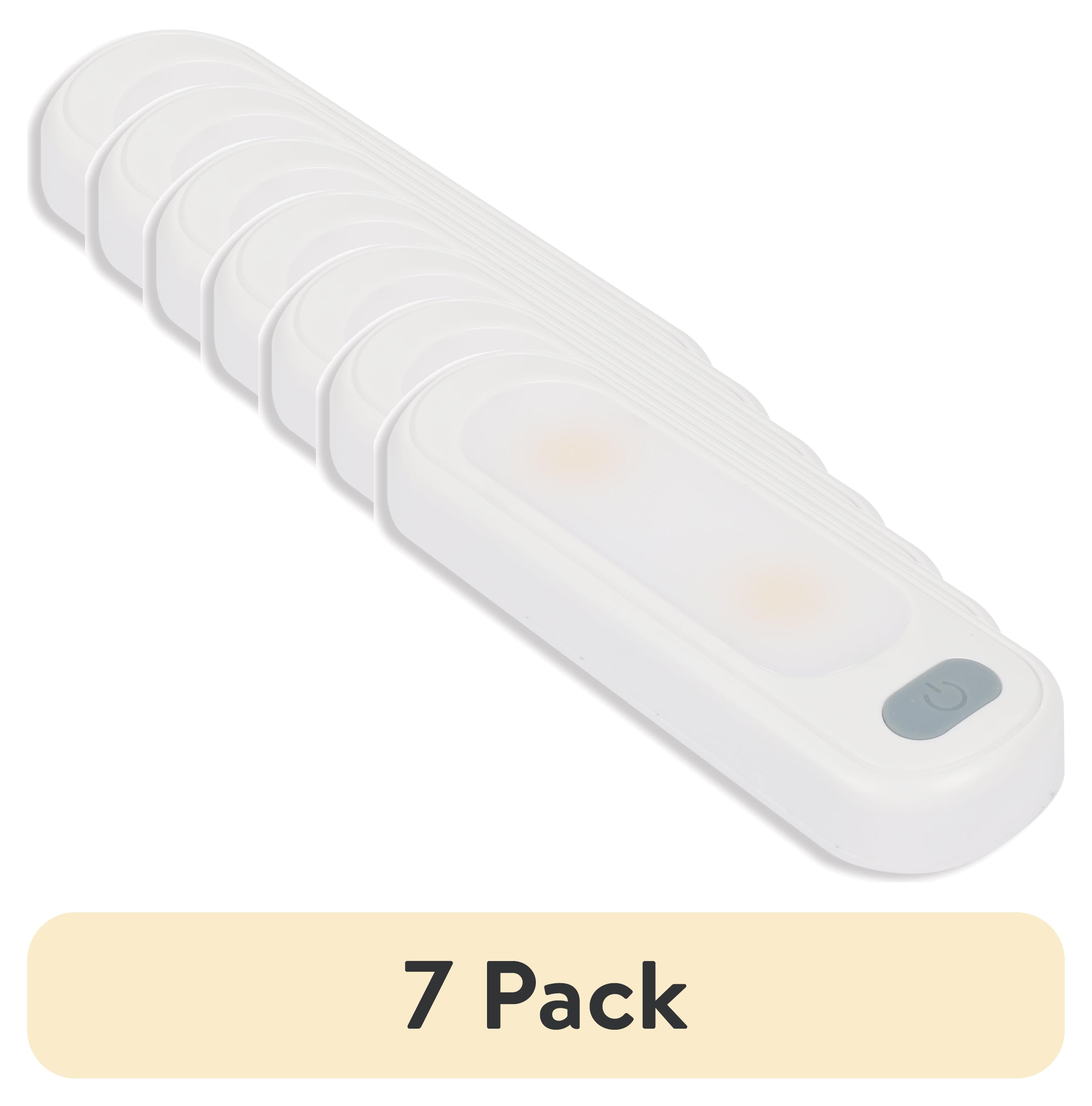 (7 pack) Great Value Battery Operated 6 in 100LM LED Cabinet Task Light, 4141, 20.8 oz, 2.2 in