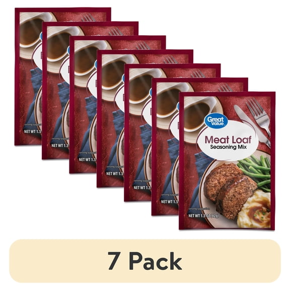 (7 pack) Great Value Meat Loaf Seasoning Mix, 1.5 oz