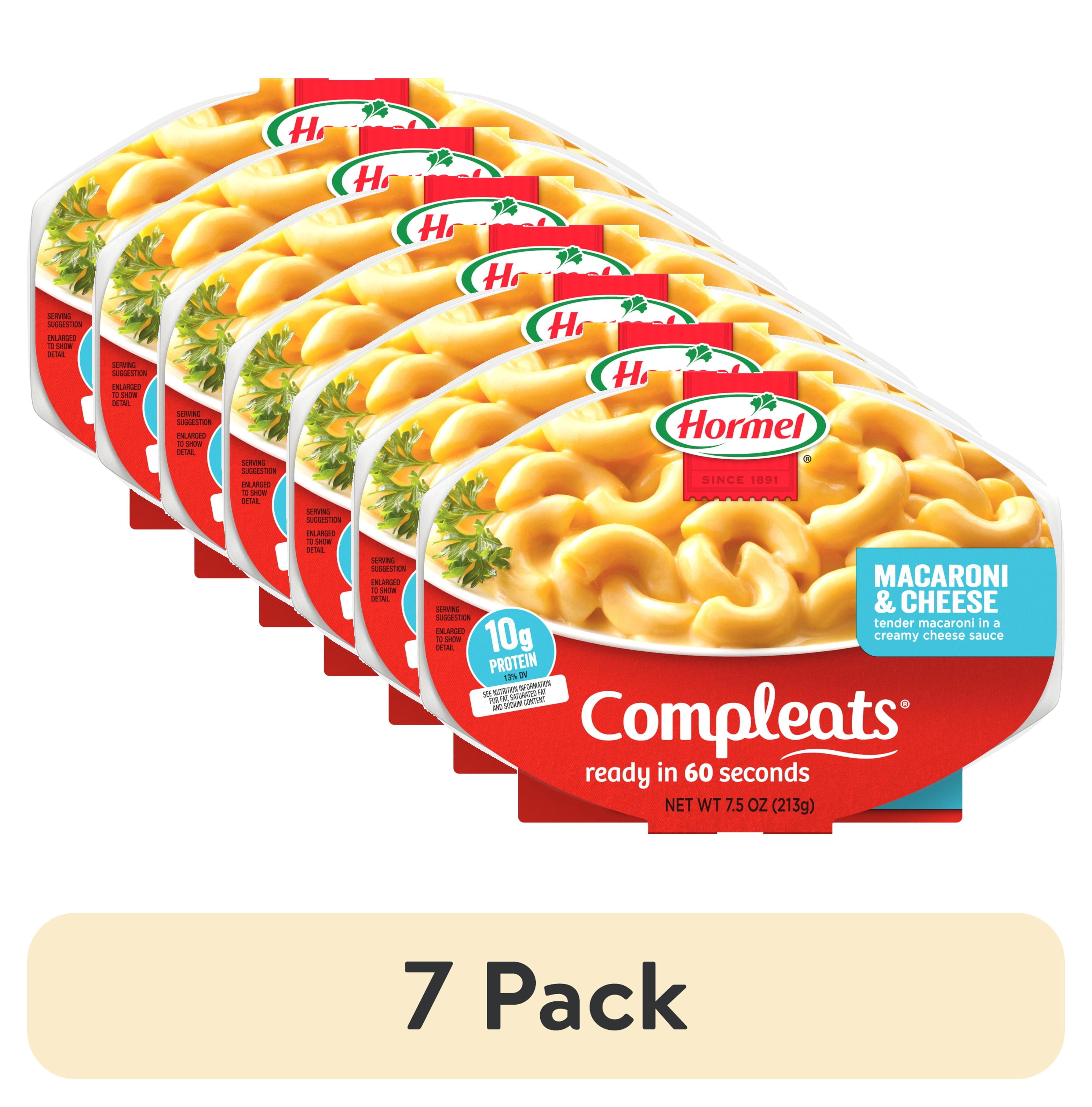 7 pack) HORMEL COMPLEATS Macaroni & Cheese, Shelf-Stable, 14 grams