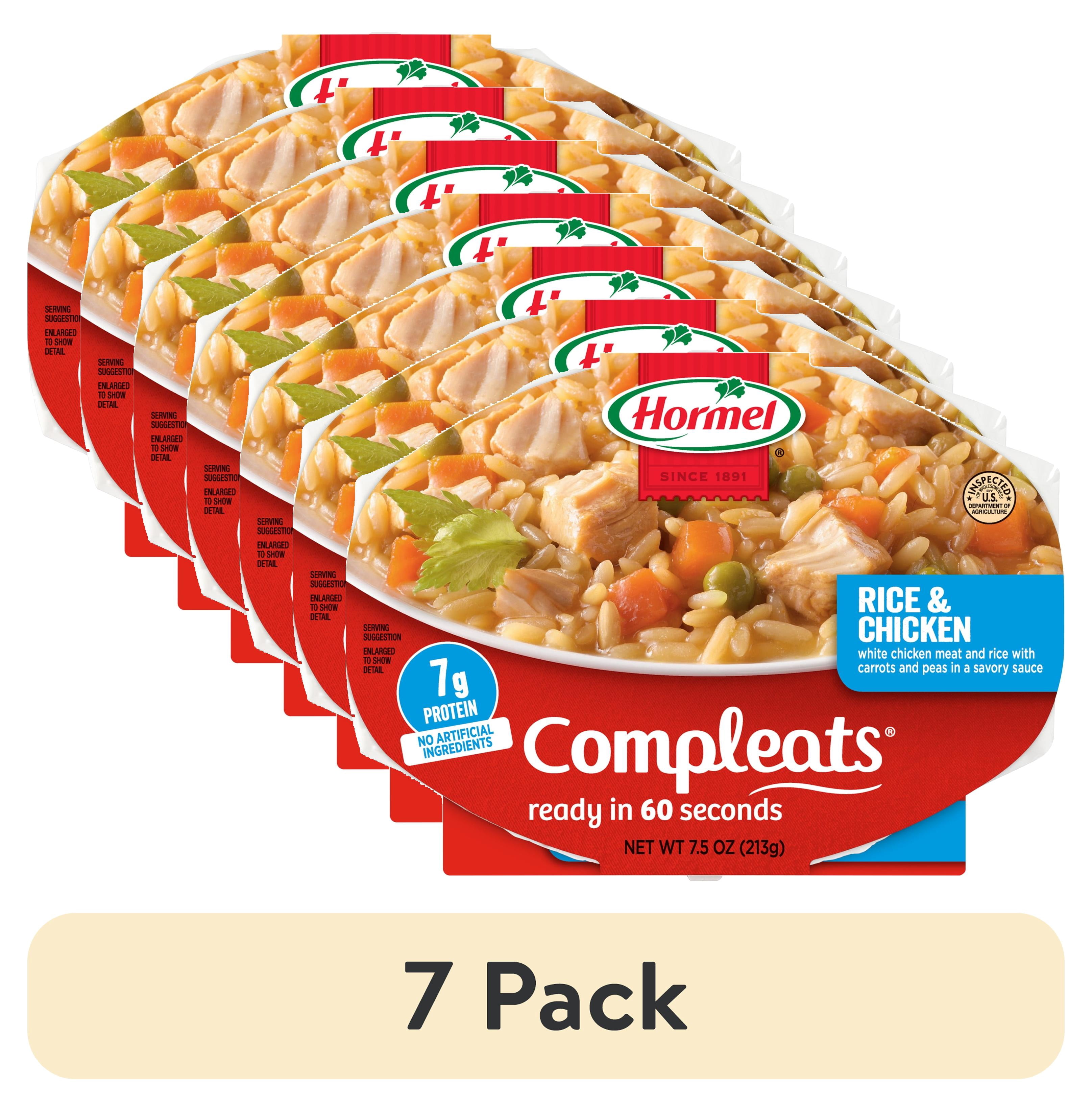(7 pack) HORMEL COMPLEATS Rice and Chicken, Shelf-Stable, 7.5 oz Plastic Microwaveable Tray