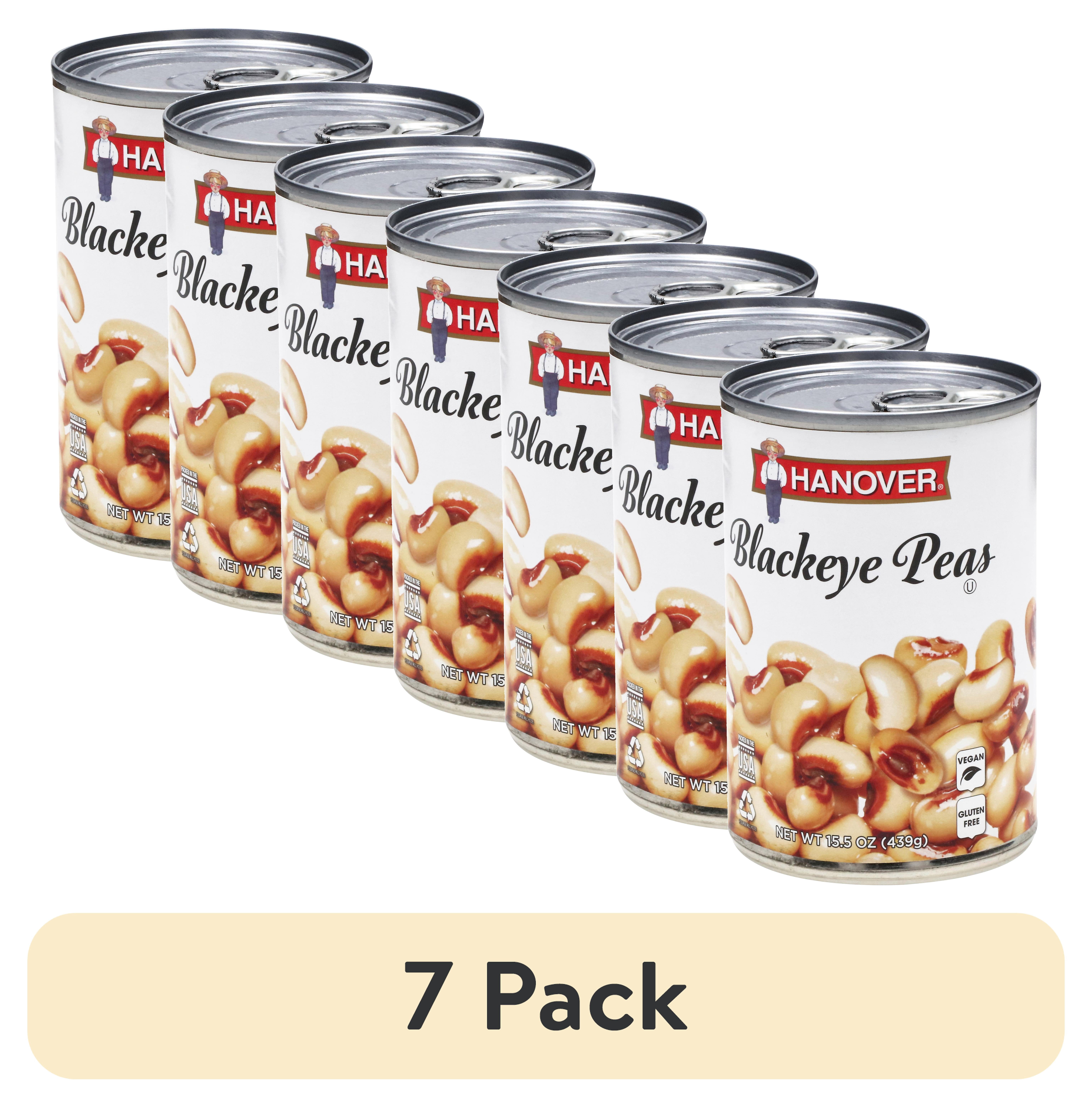 (7 pack) Hanover Blackeye Peas, 15.5 oz Can – Shelf-Stable Southern Side for Easy Meals