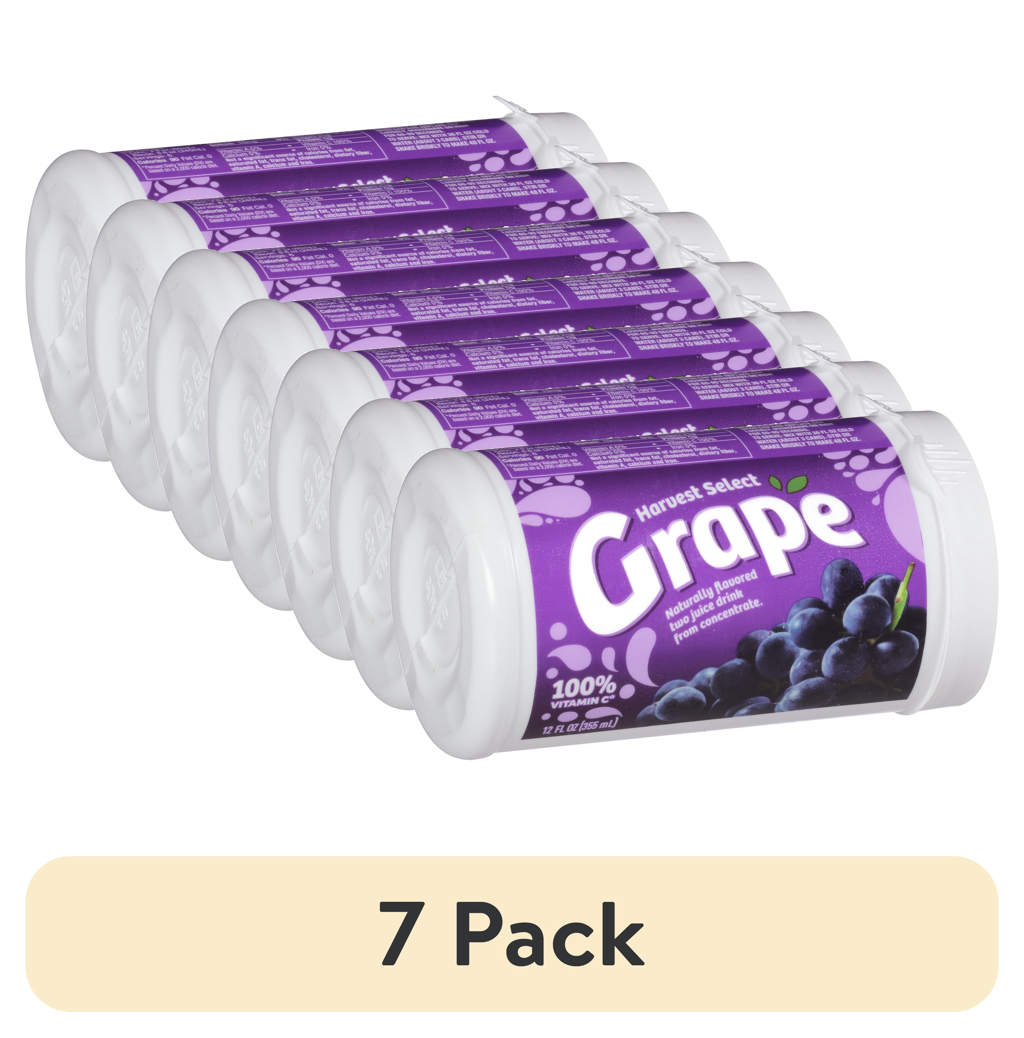 (7 pack) Harvest Select Grape Juice Drink, 12 oz Frozen Concentrate