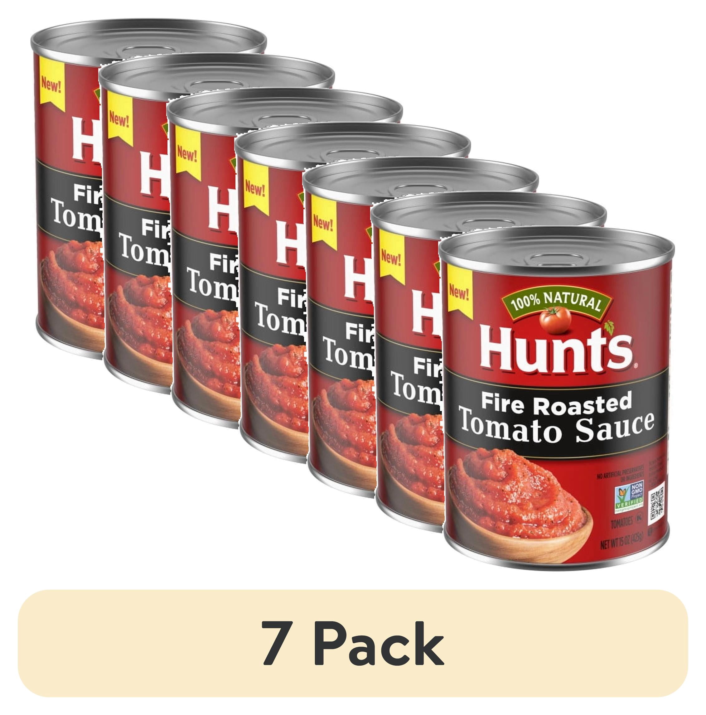 (7 pack) Hunt's Fire Roasted Tomato Sauce, 100% Natural Canned Tomato Sauce, 15 oz.