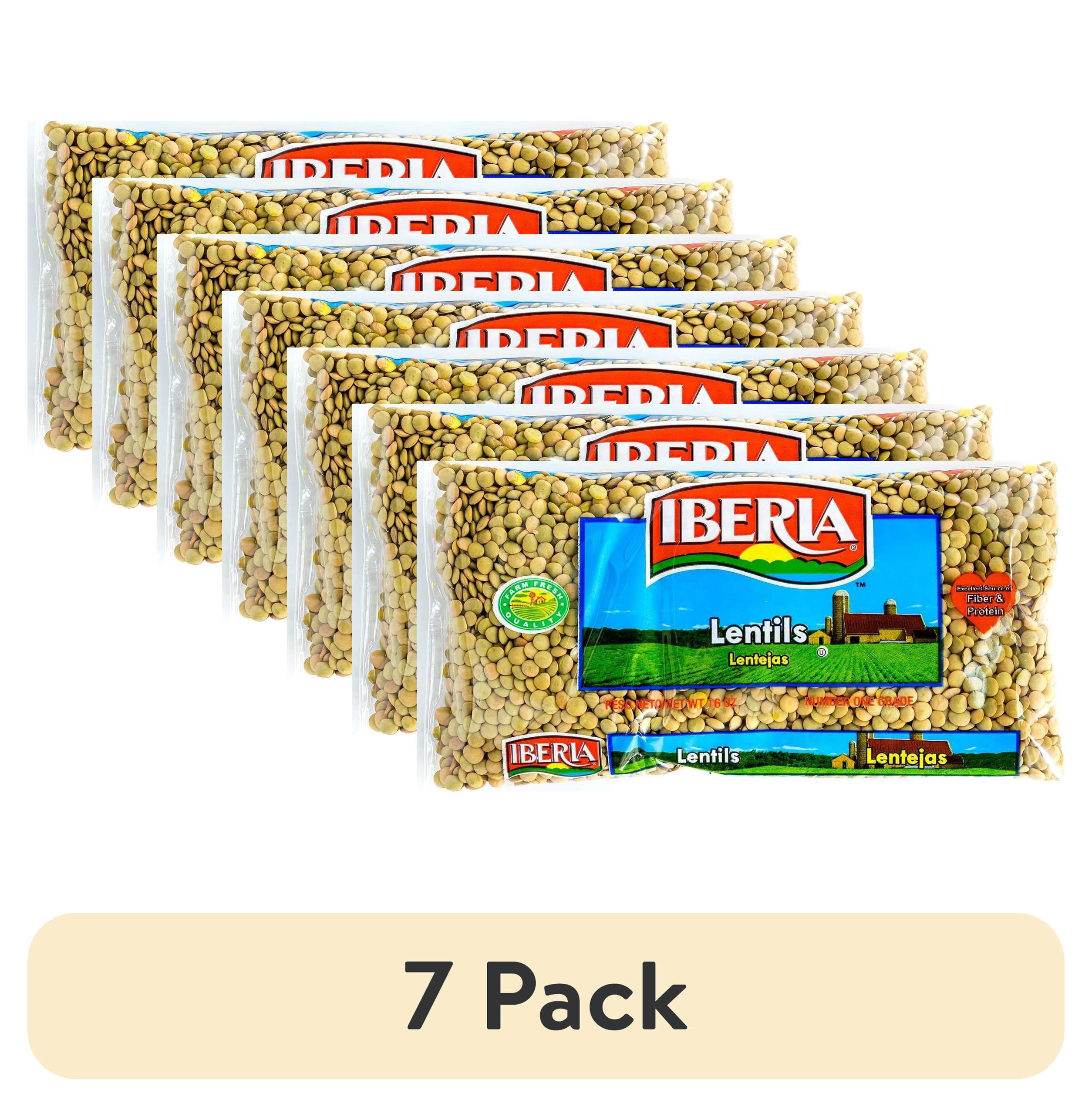 (7 pack) Iberia Lentil Beans, Lentejas, 16 oz Bag