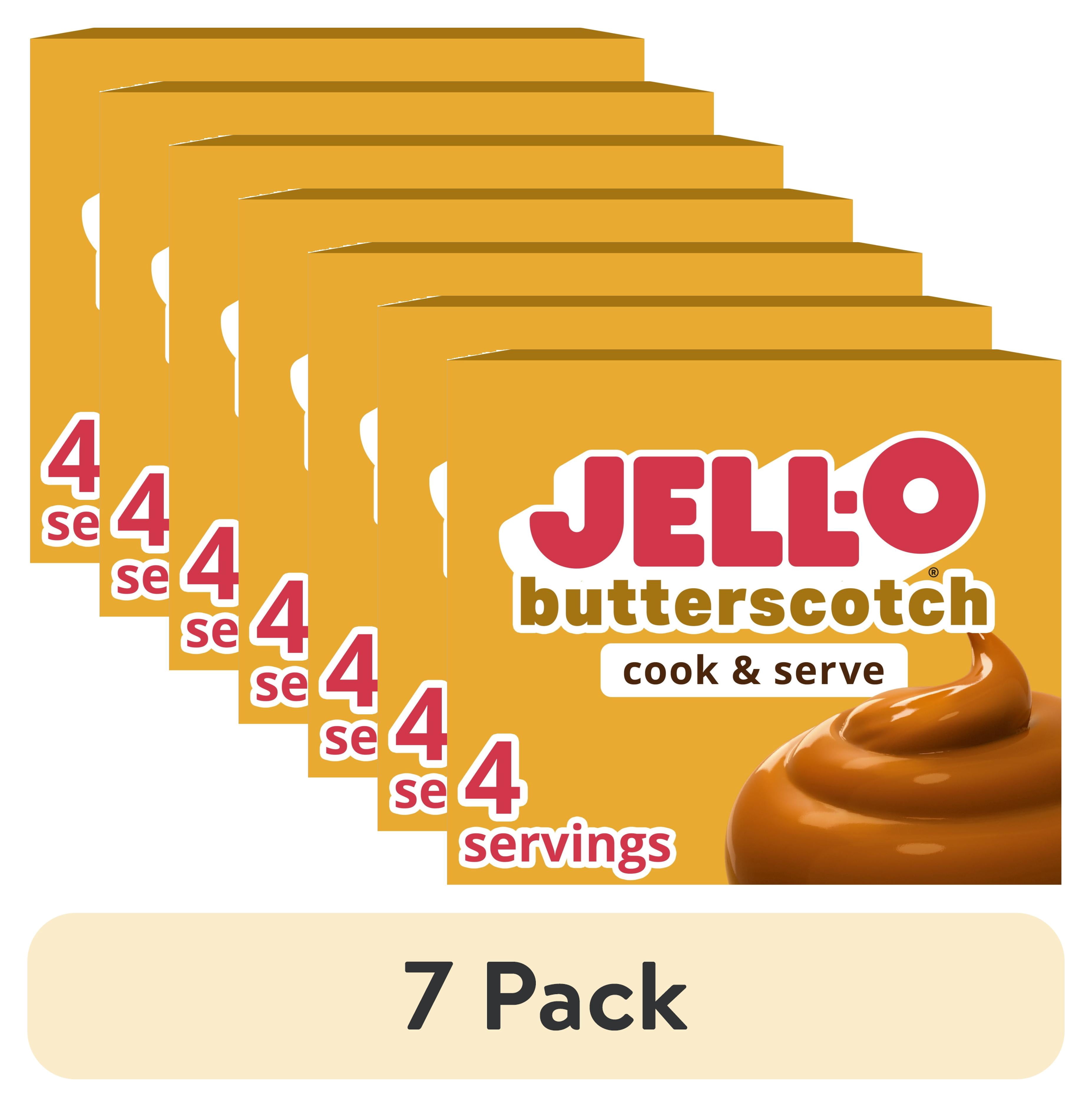 (7 pack) Jell-O Cook & Serve Butterscotch Pudding & Pie Filling Mix, 3.5 oz Box