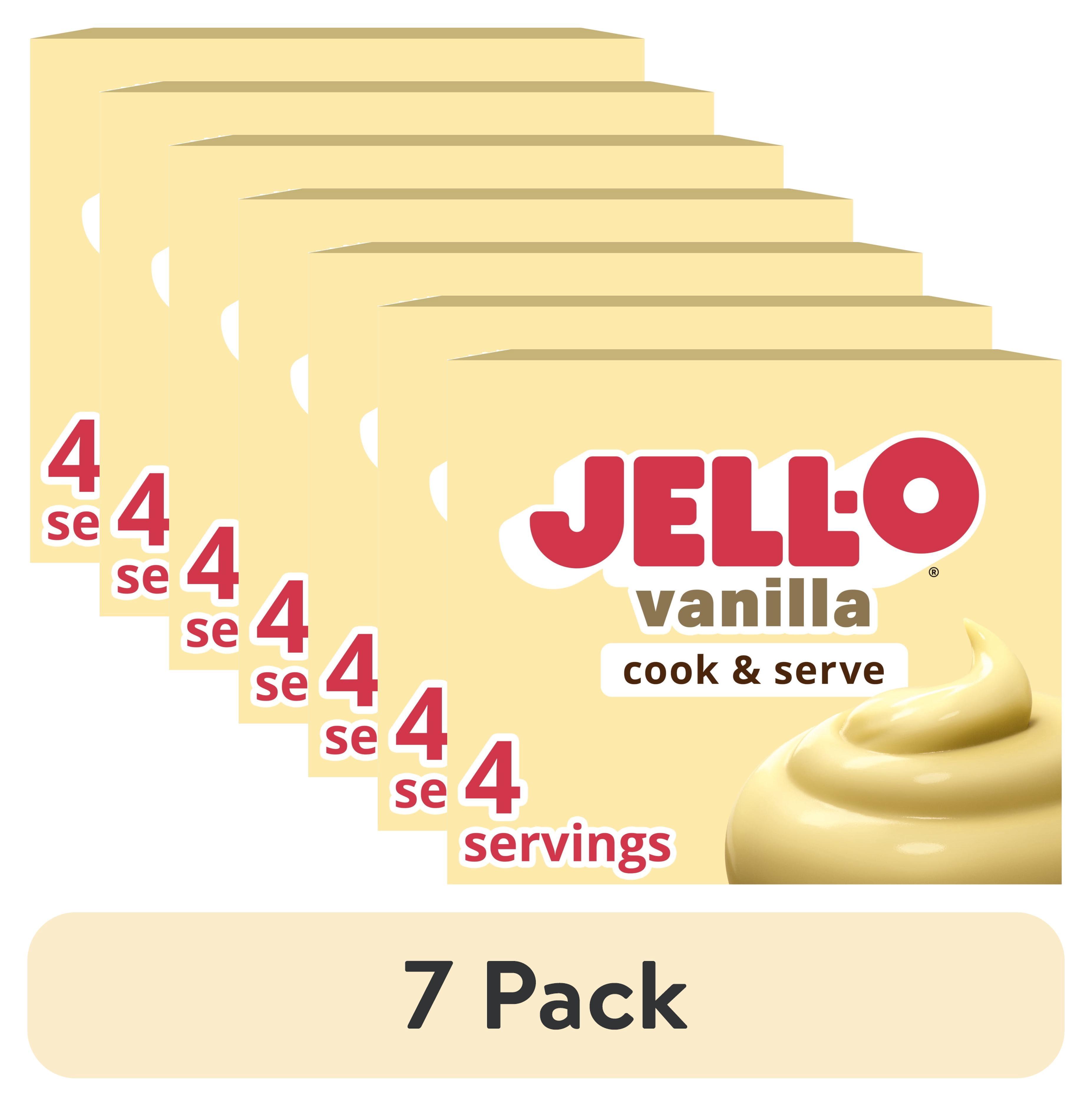 (7 pack) Jell-O Cook & Serve Vanilla Pudding & Pie Filling Mix, 3 oz Box