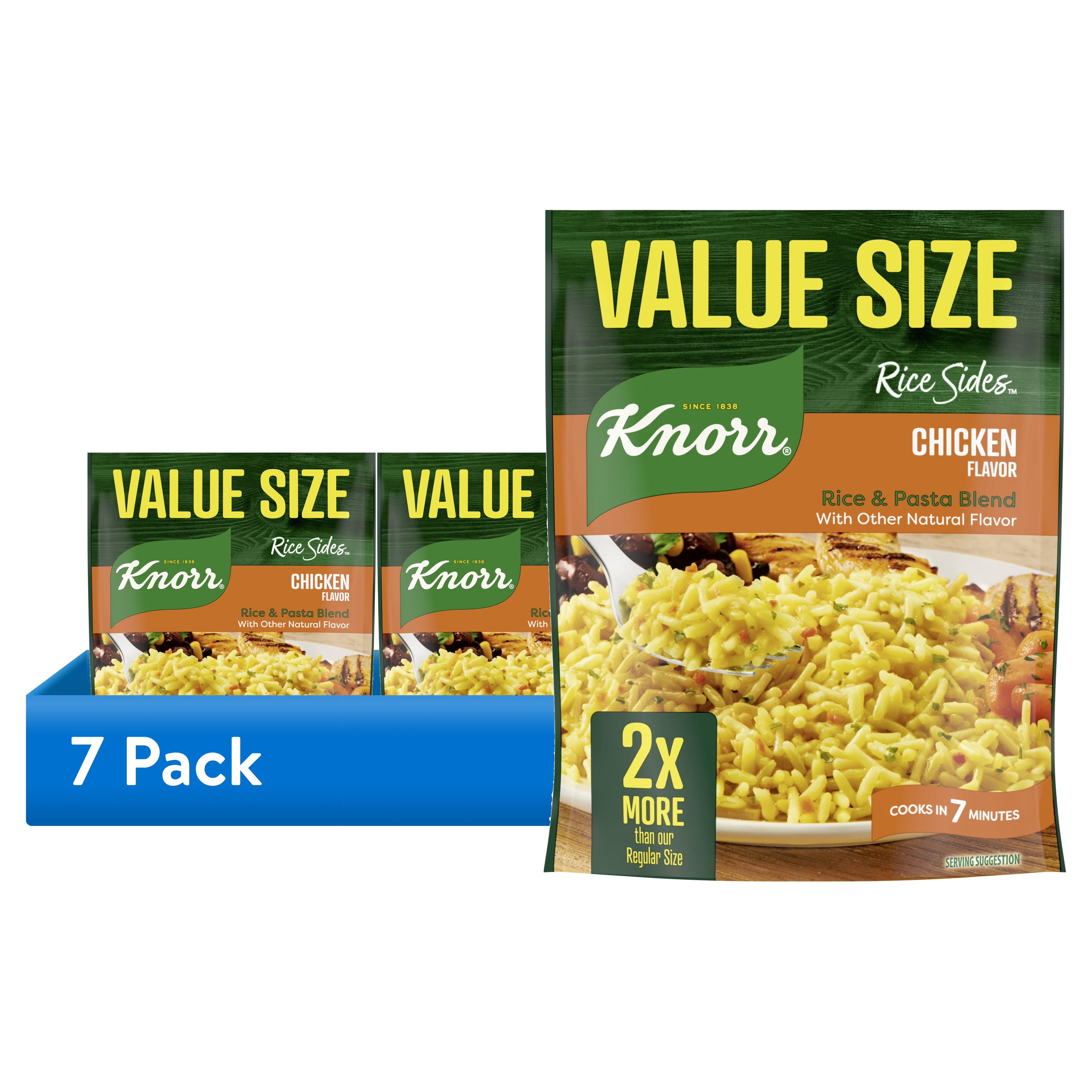 (7 pack) Knorr Rice Sides Chicken Value Size Tasty Rice Side Dish No Artificial Flavors or Preservatives 11.5 oz