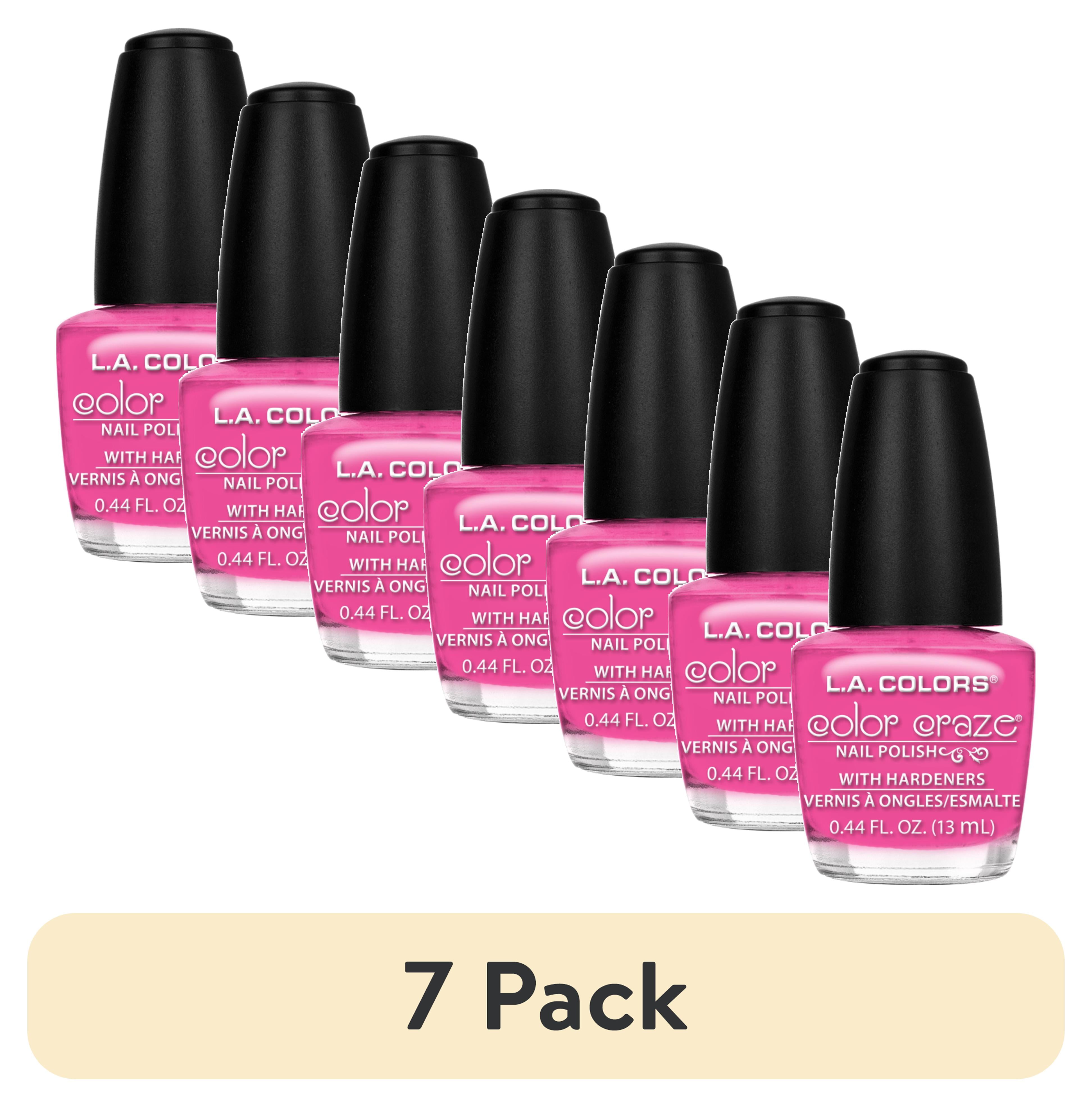 7 pack) L.A. COLORS Color Craze Nail Polish, Vacay, 0.44 fl oz