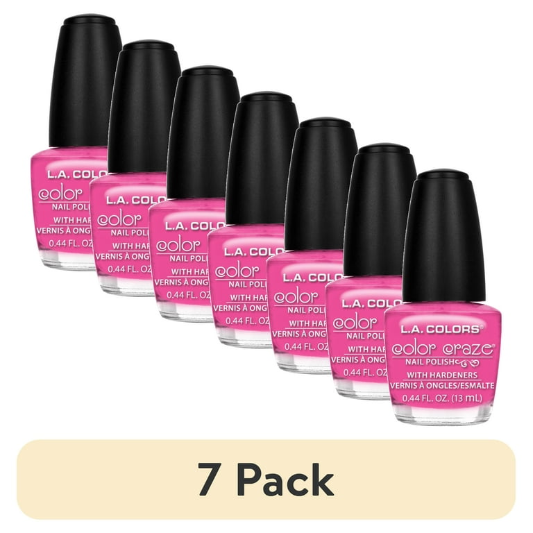 7 pack) L.A. COLORS Color Craze Nail Polish, Vacay, 0.44 fl oz