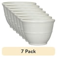 thumbnail image 1 of (7 pack) Mainstays Ferenza Round Recycled Resin Planter, White, 14 in x 14 in x 10 in, 1 of 7