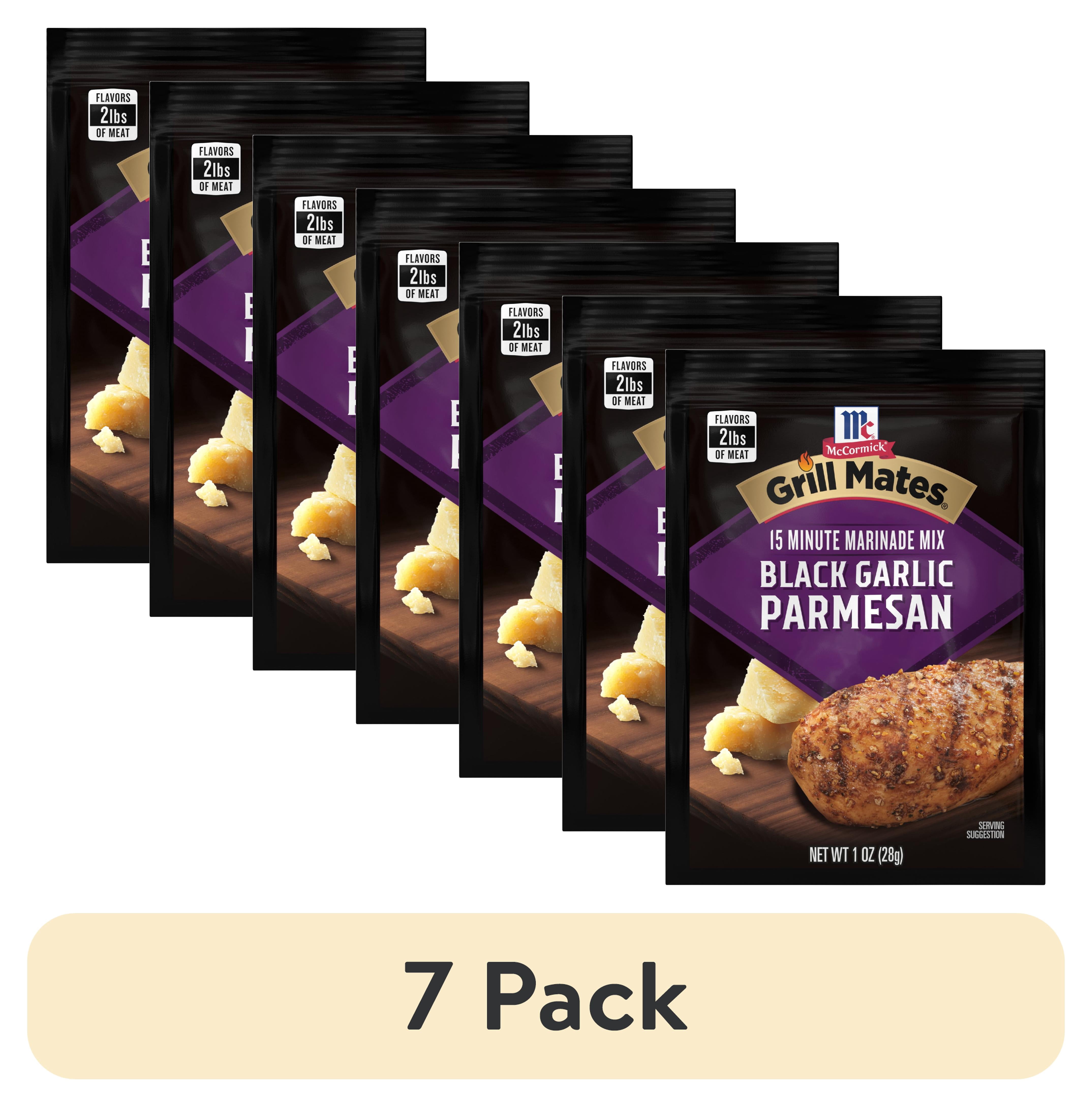 (7 pack) McCormick GRILL MATES Black Garlic Parmesan Marinade Mix, 1.0 oz Packet
