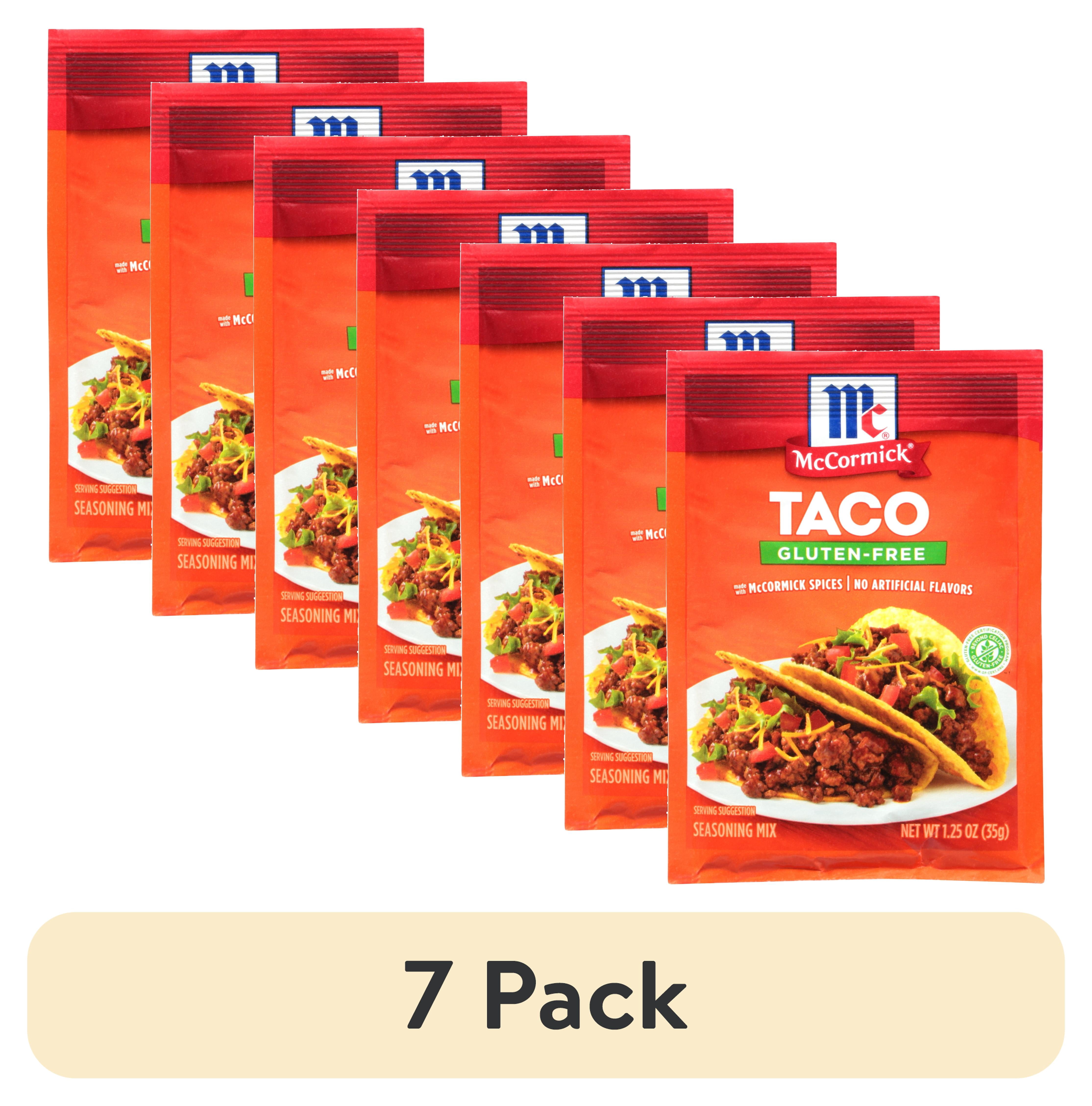 (7 pack) McCormick Gluten Free Gluten Free Taco Seasoning Mix, 1.25 oz Packet