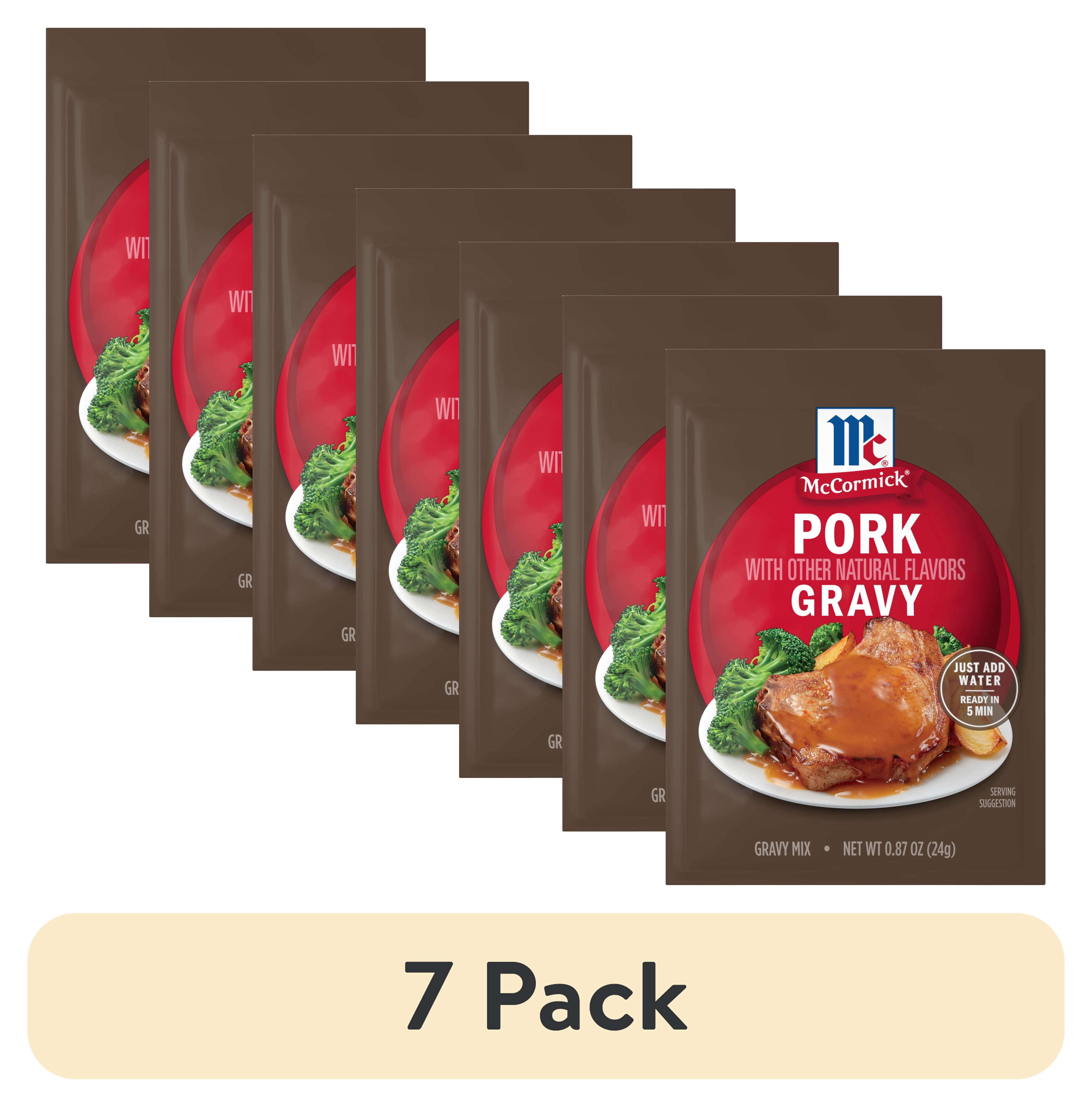(7 pack) McCormick Pork Gravy Seasoning Mix, 0.87 oz Packet