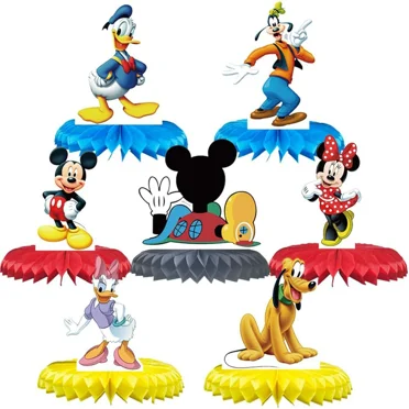 7 pack Mouse Party Honeycomb Centerpiece Table Decorations Birthday Party Decorations Theme Birthday Party Supplies