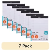 (7 pack) Pen + Gear Legal Pad, 8.5" x 11.75", 50 Sheets, Wide Ruled, White