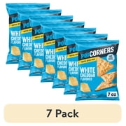 (7 pack) PopCorners No Artificial Colors or Flavors White Cheddar Popped Corn Chips Bag, 7 oz