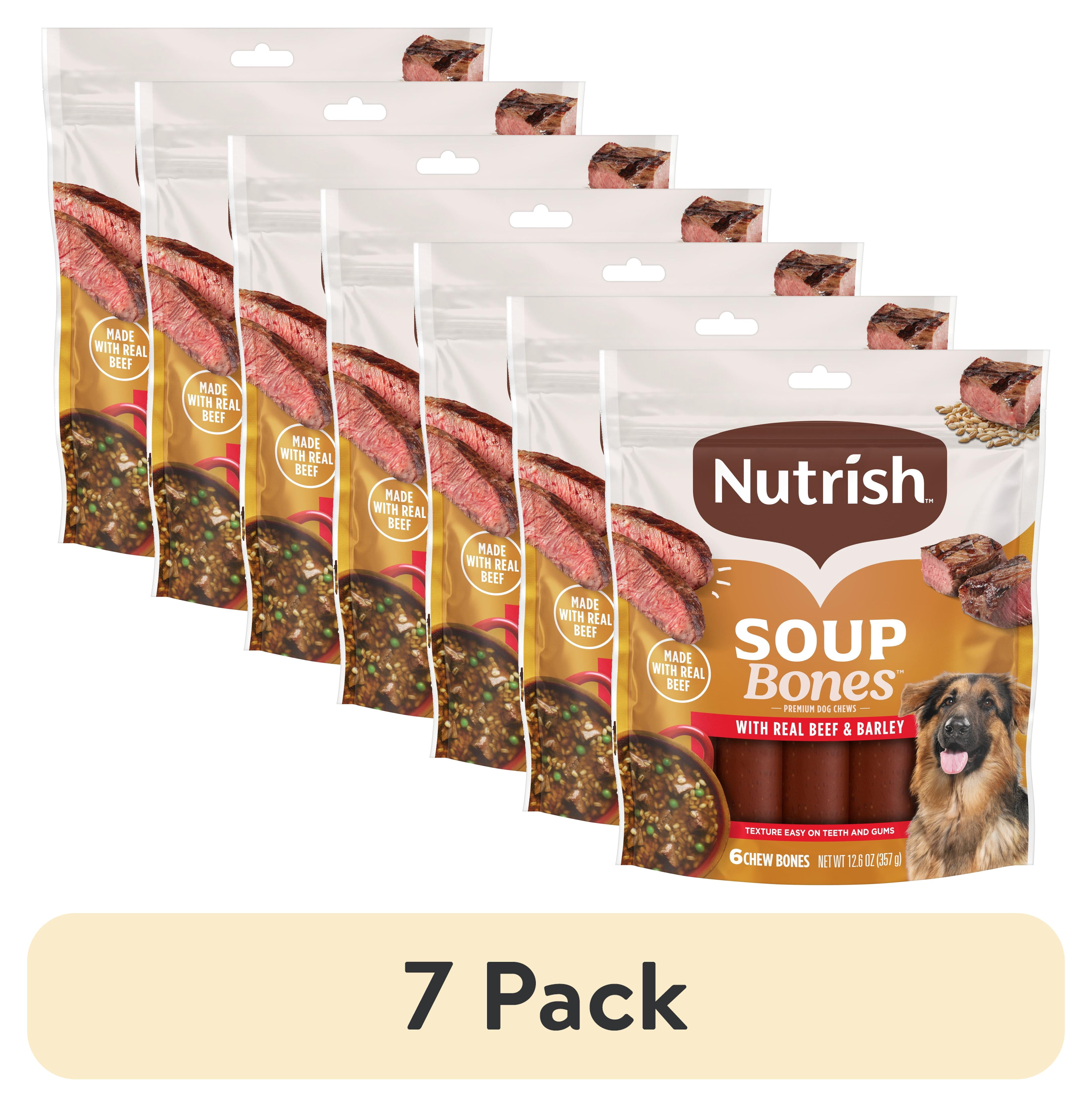 (7 pack) Nutrish Soup Bones Premium Dog Chews with Real Beef and Barley, 6 Chews (Rachael Ray)