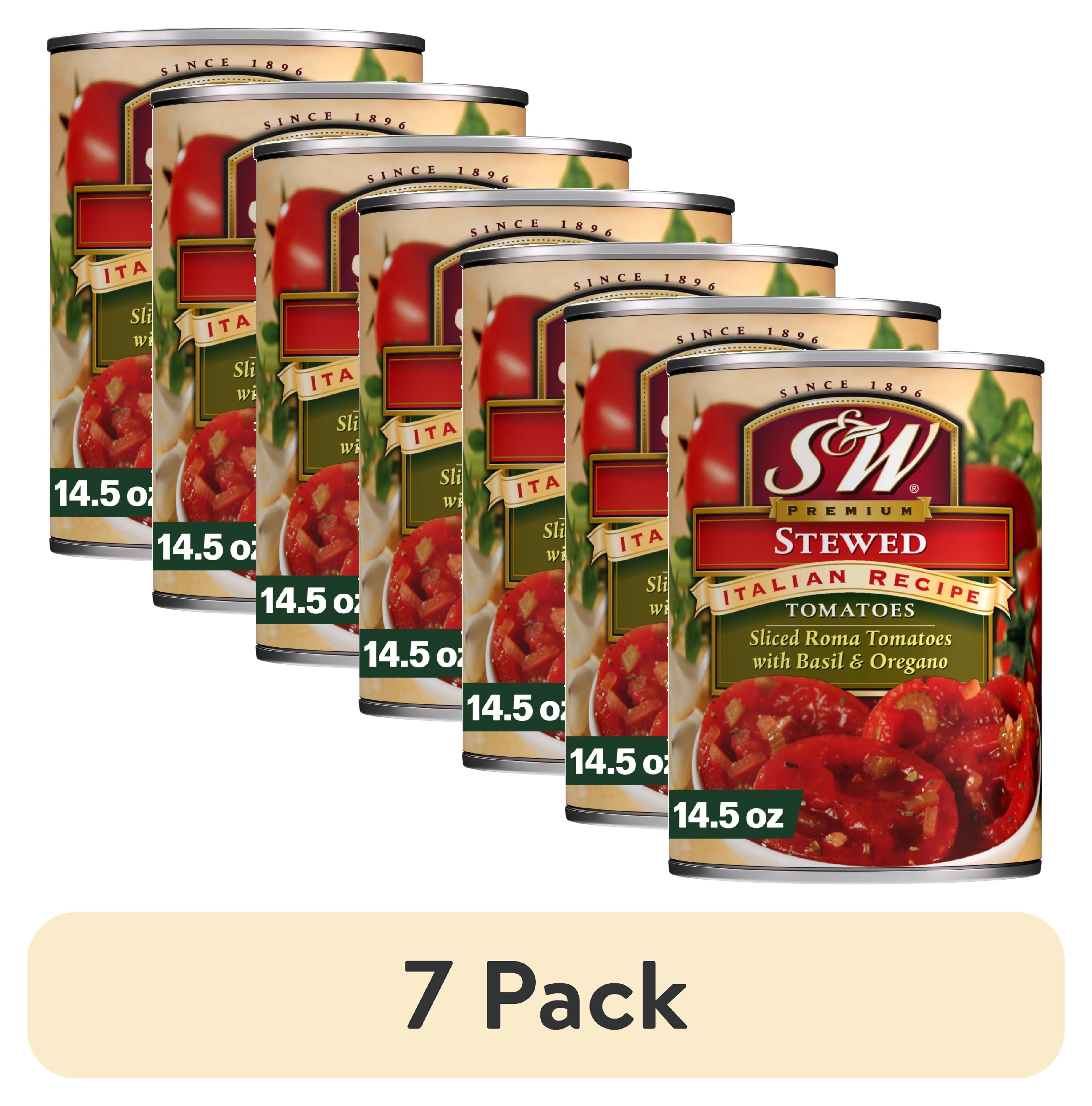 (7 pack) S&W Premium Stewed Italian Recipe Tomatoes, 14.5 OZ