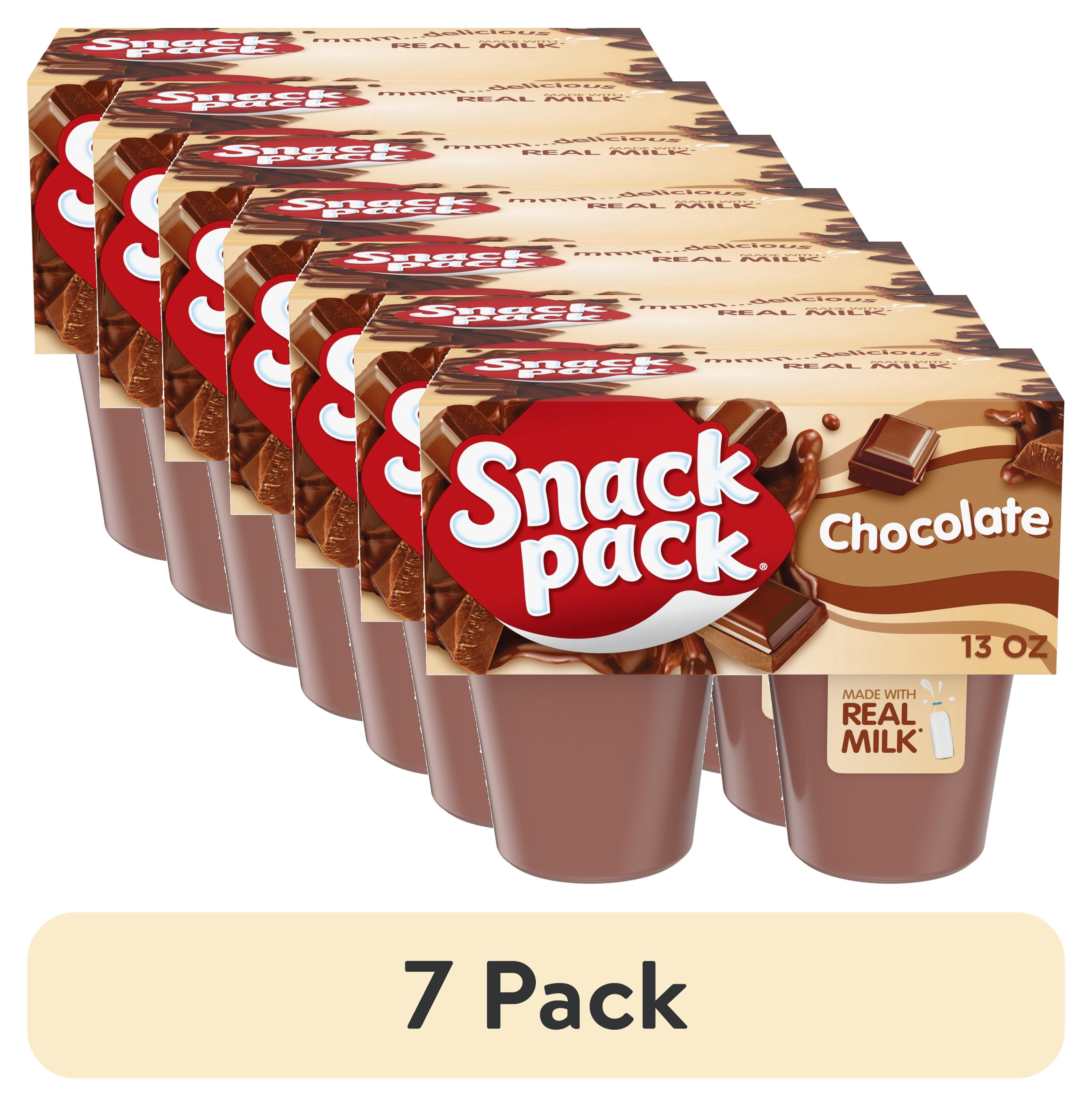 (7 pack) Snack Pack Chocolate Pudding, 3.25 oz Pudding Cups, 4 Count