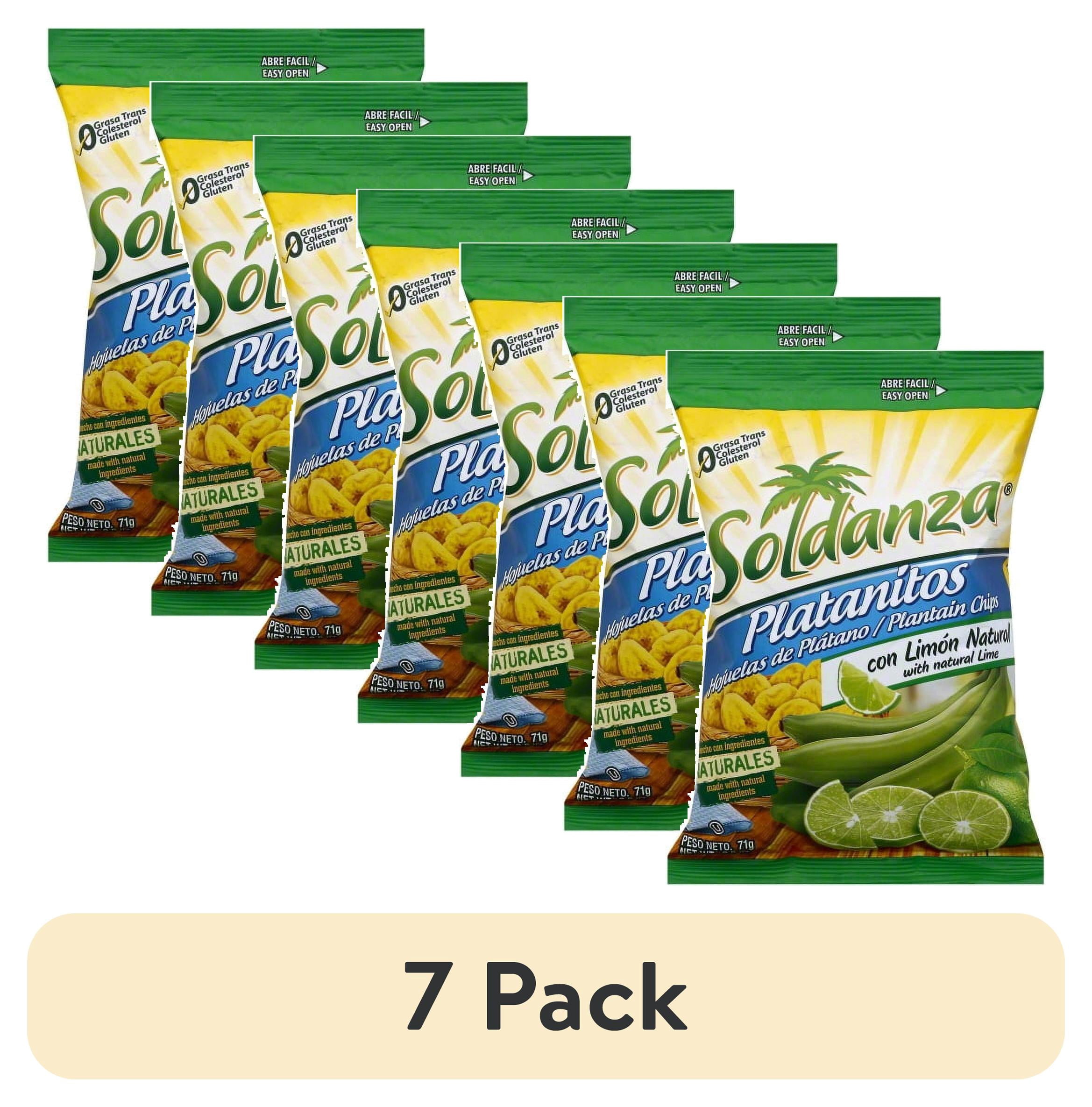 (7 pack) Soldanza Plantain Chips Lime, 2.5 oz