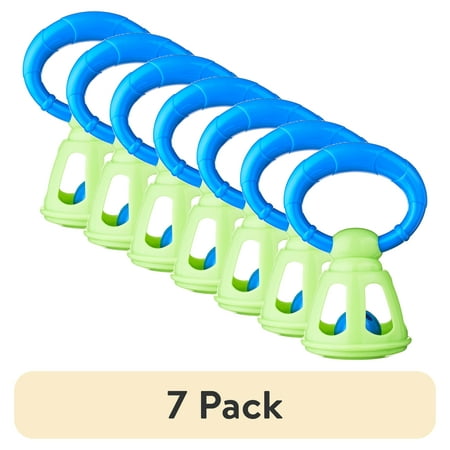 (7 pack) Spark Create Imagine Mini Handle Bell Rattle Toy for Babies, Unisex, ABS, Ages 3 Months+