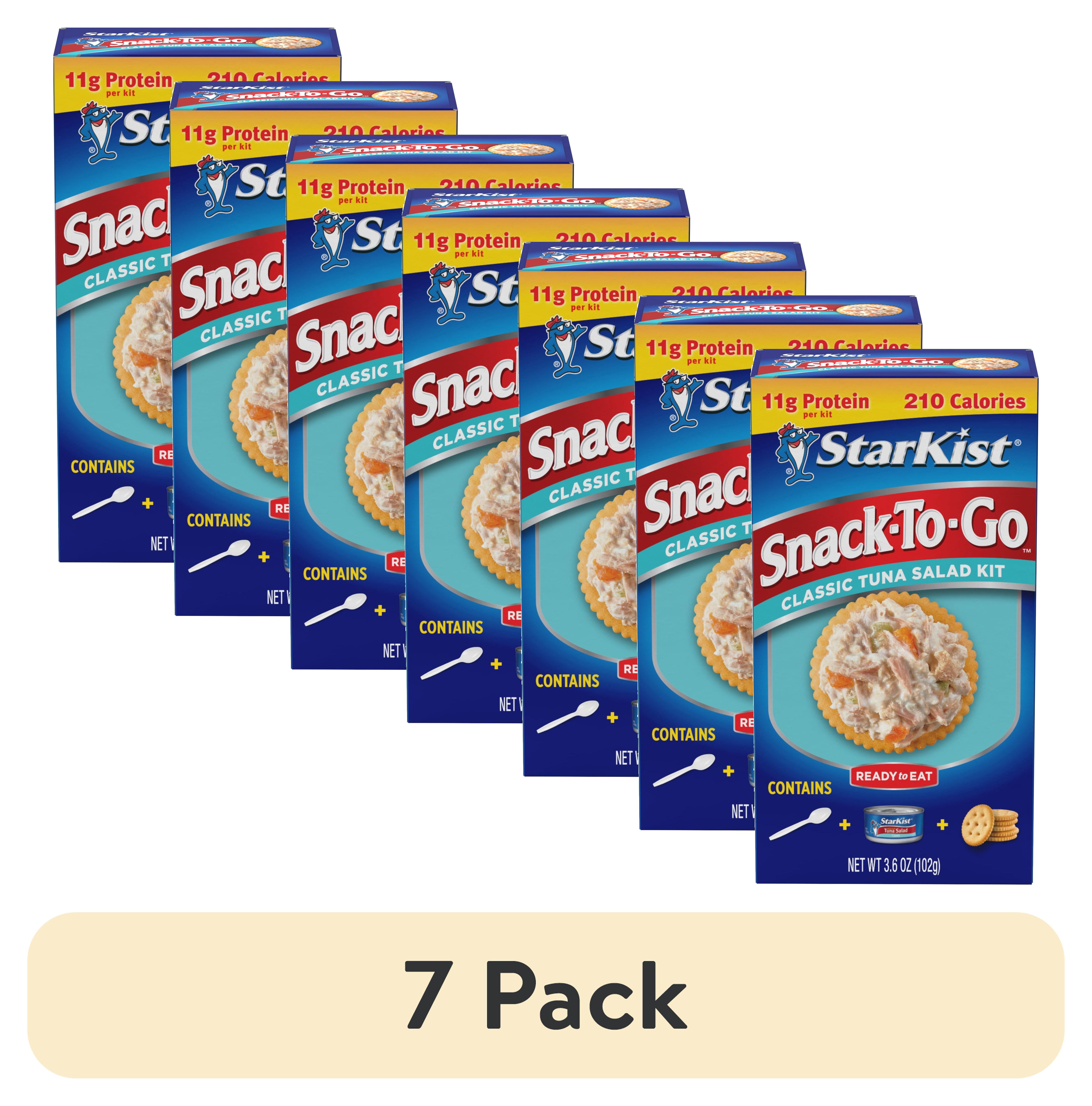 (7 pack) StarKist Snack-to-Go Ready-to-Eat Classic Tuna Salad Kit with Crackers, 3.6 oz