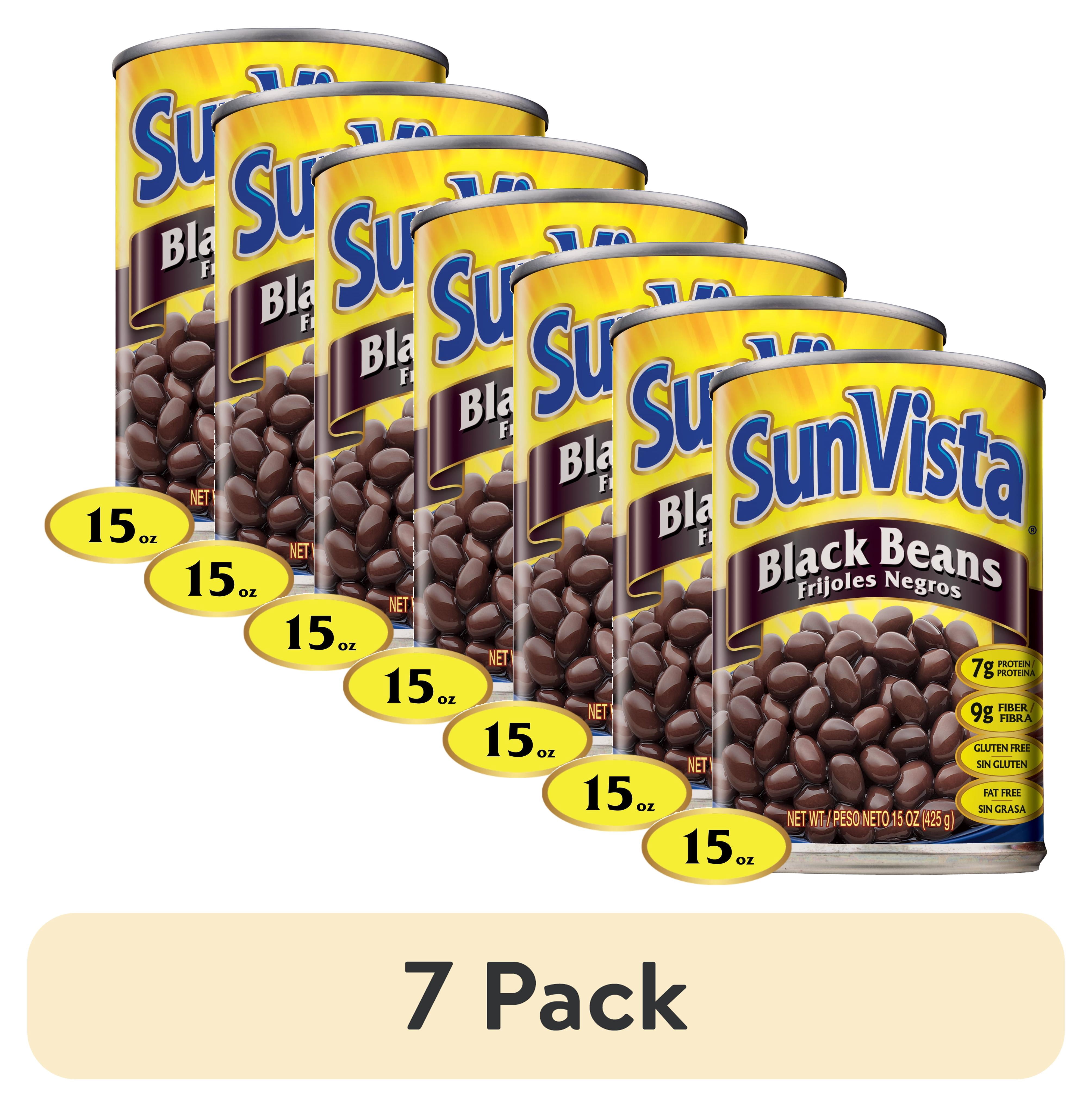 (7 pack) SunVista Black Beans 15 oz. Can